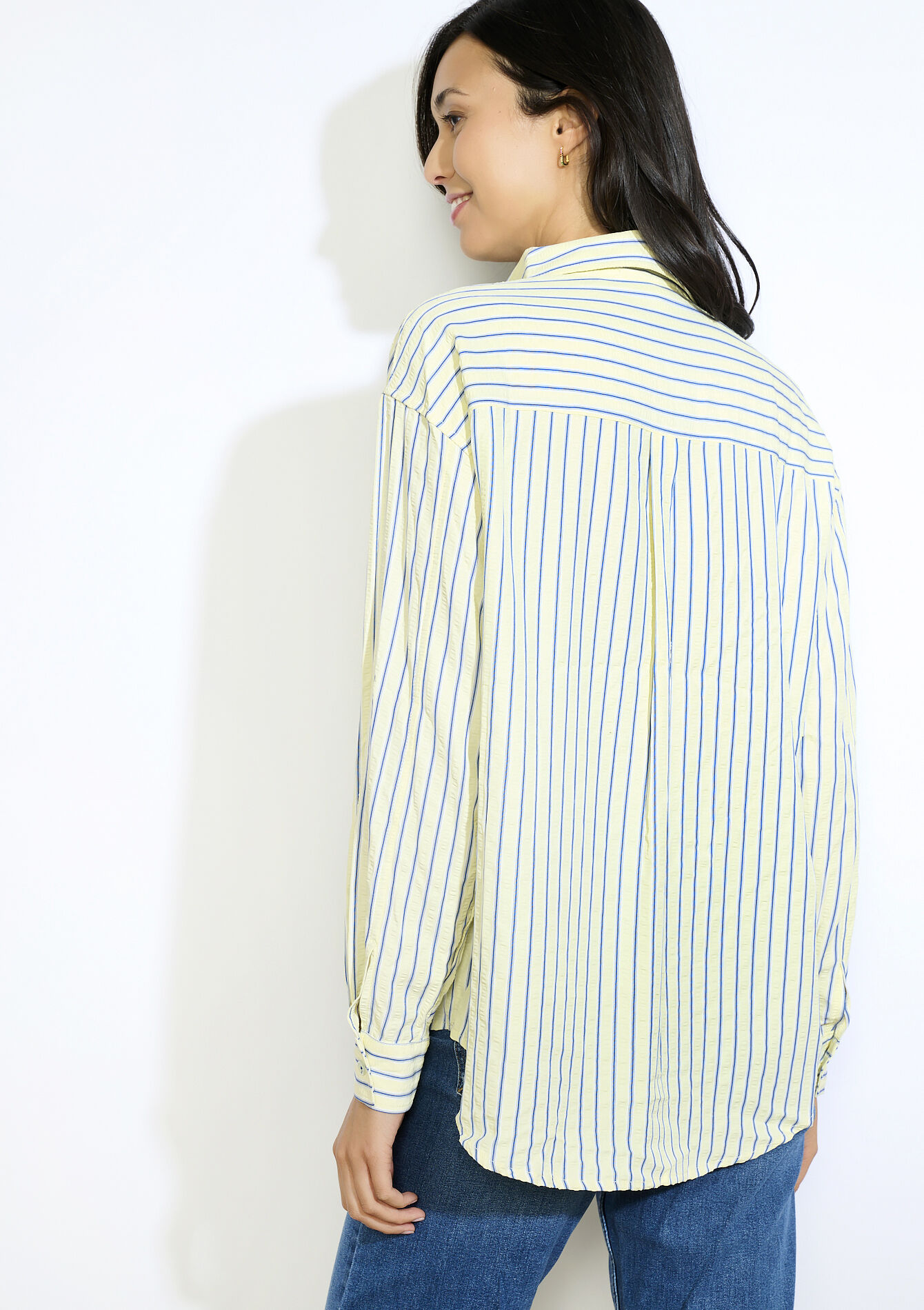 Losvallend gestreept hemd, Losvallend gestreept hemd - YELLOW PASTEL - 05702875_5004