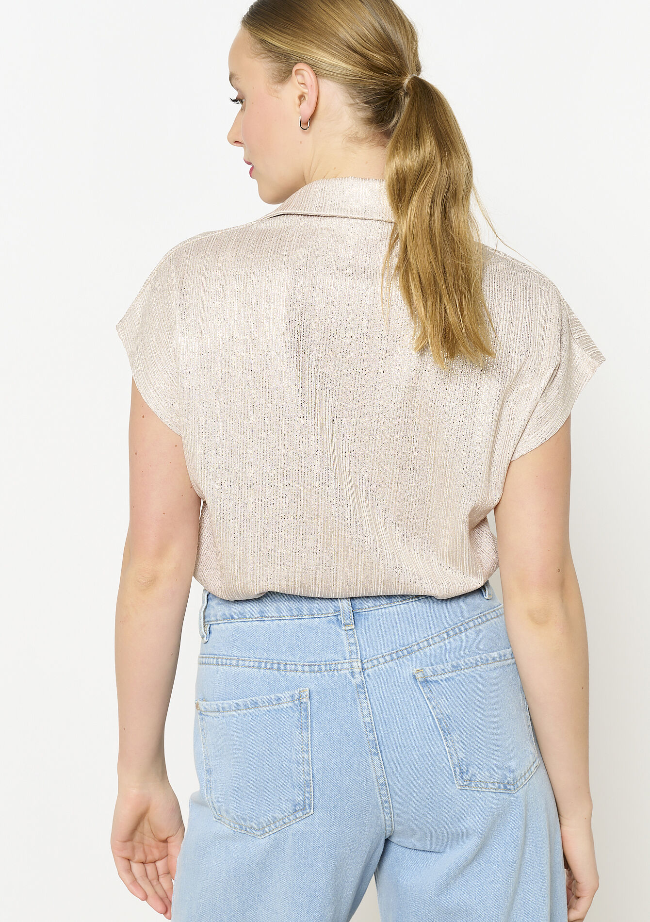 Satijnachtige blouse, Satijnachtige blouse - GOLD - 02301791_1058