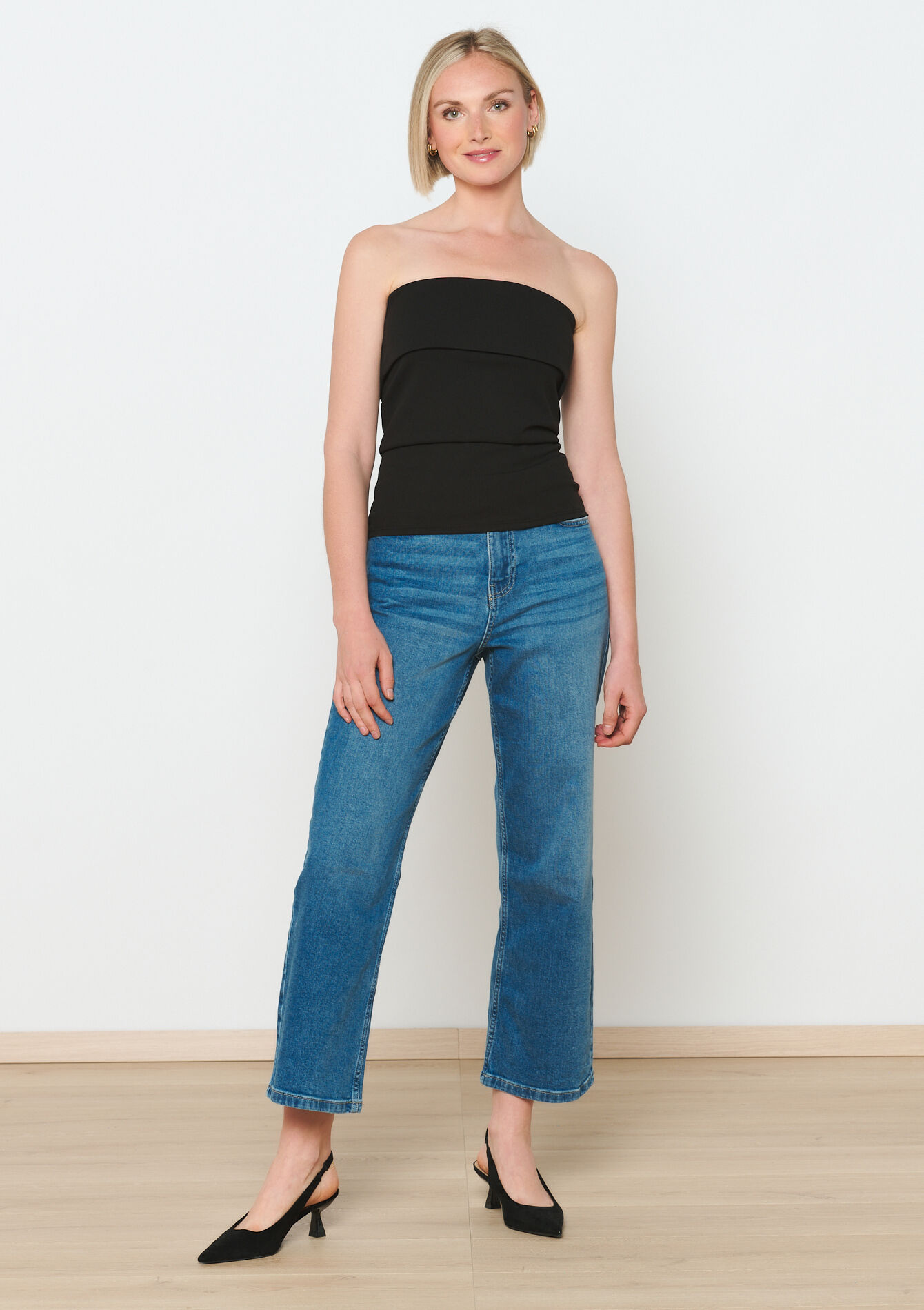 Plain bandeau top, Plain bandeau top - BLACK - 02100273_0503