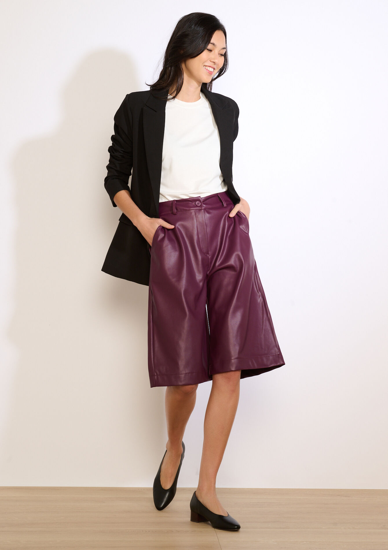 Bermuda van imitatieleer, Bermuda van imitatieleer - BORDEAUX WINE - 06100772_5514