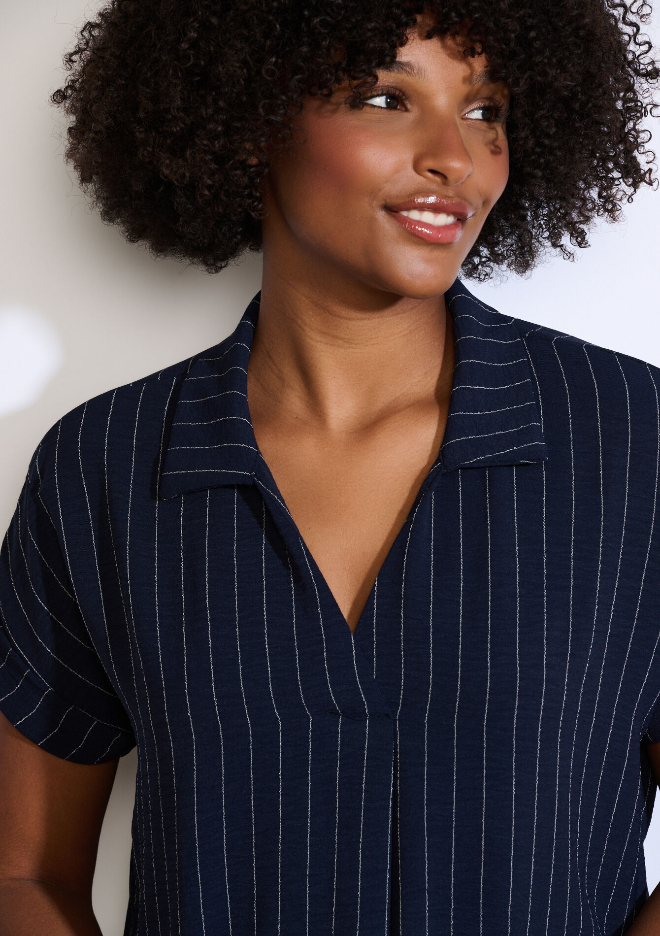 Gestreepte overhemdjurk, Gestreepte overhemdjurk - NAVY BASIC - 08104246_2723