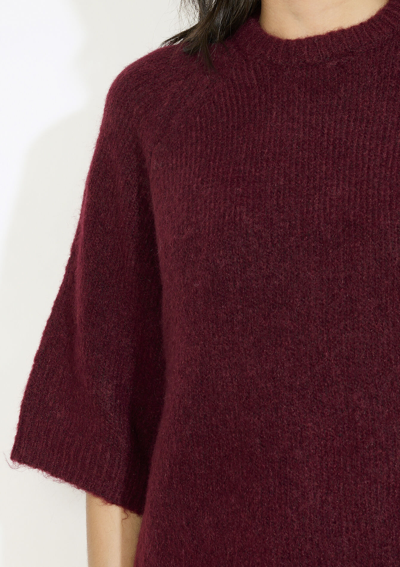 Trui met 3/4 raglanmouwen, Trui met 3/4 raglanmouwen - BORDEAU WINE - 04006927_1467