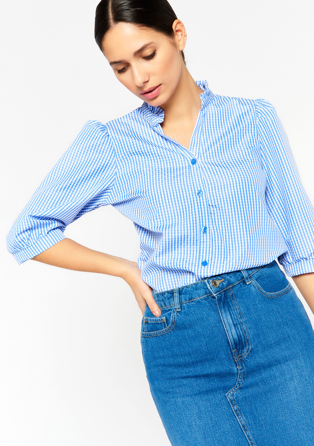 Striped shirt, Striped shirt - BLUE PASTEL - 1073957