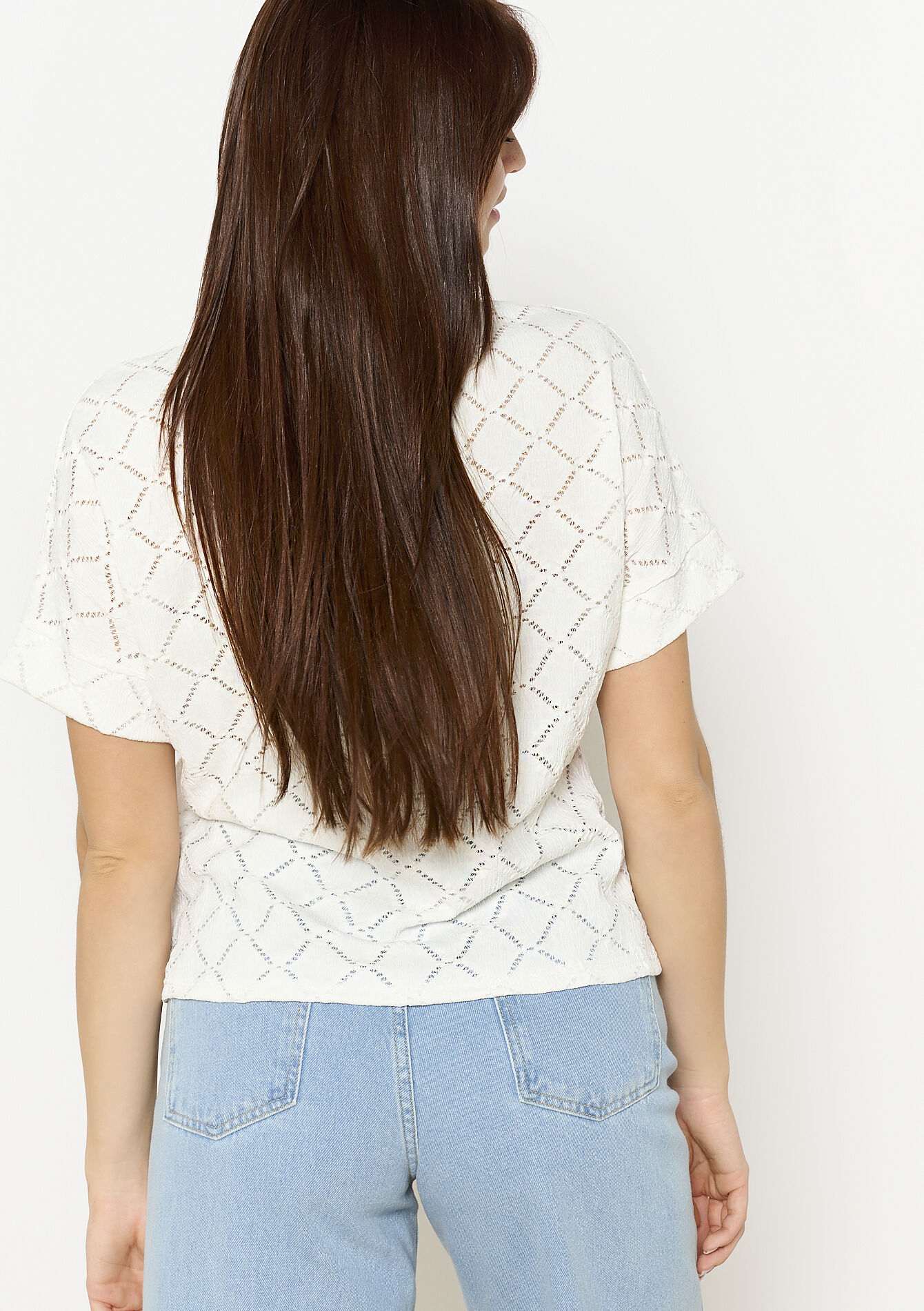 T-shirt ajouré graphique - OFFWHITE - 02301794