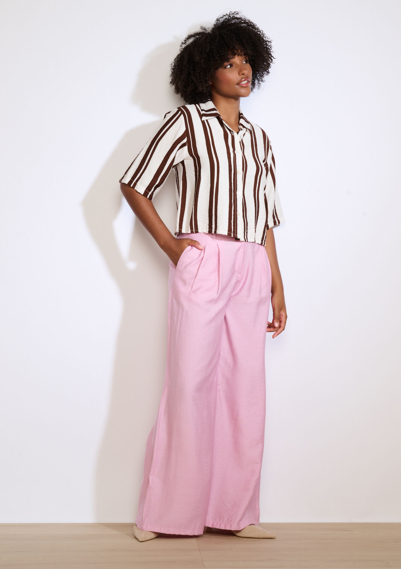 Pantalon fluide moderne - LIGHT PINK - 06100739_1303