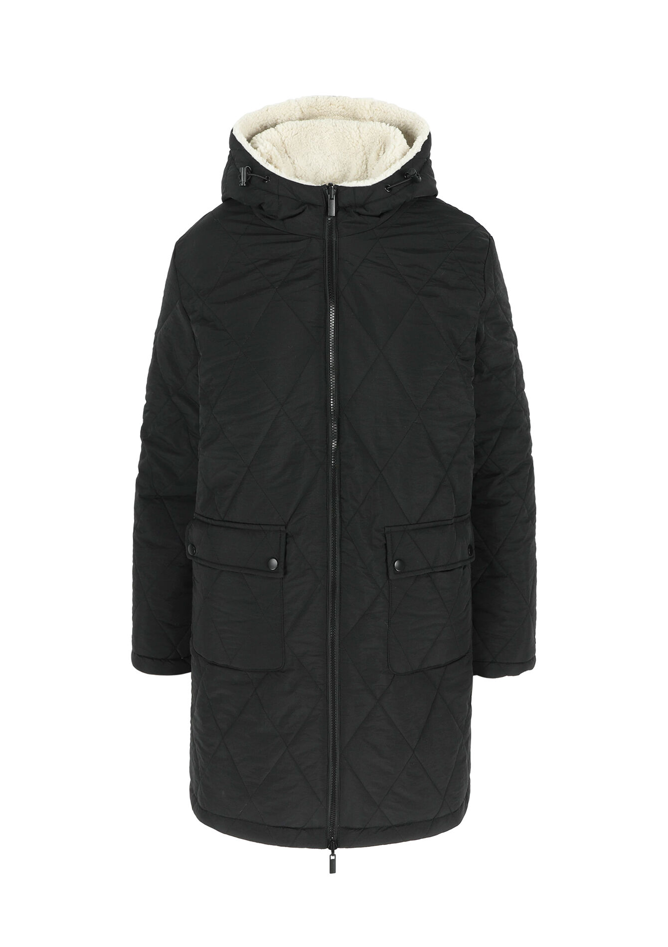 Omkeerbare gewatteerde jas, Omkeerbare gewatteerde jas - BLACK - 23000695_1119