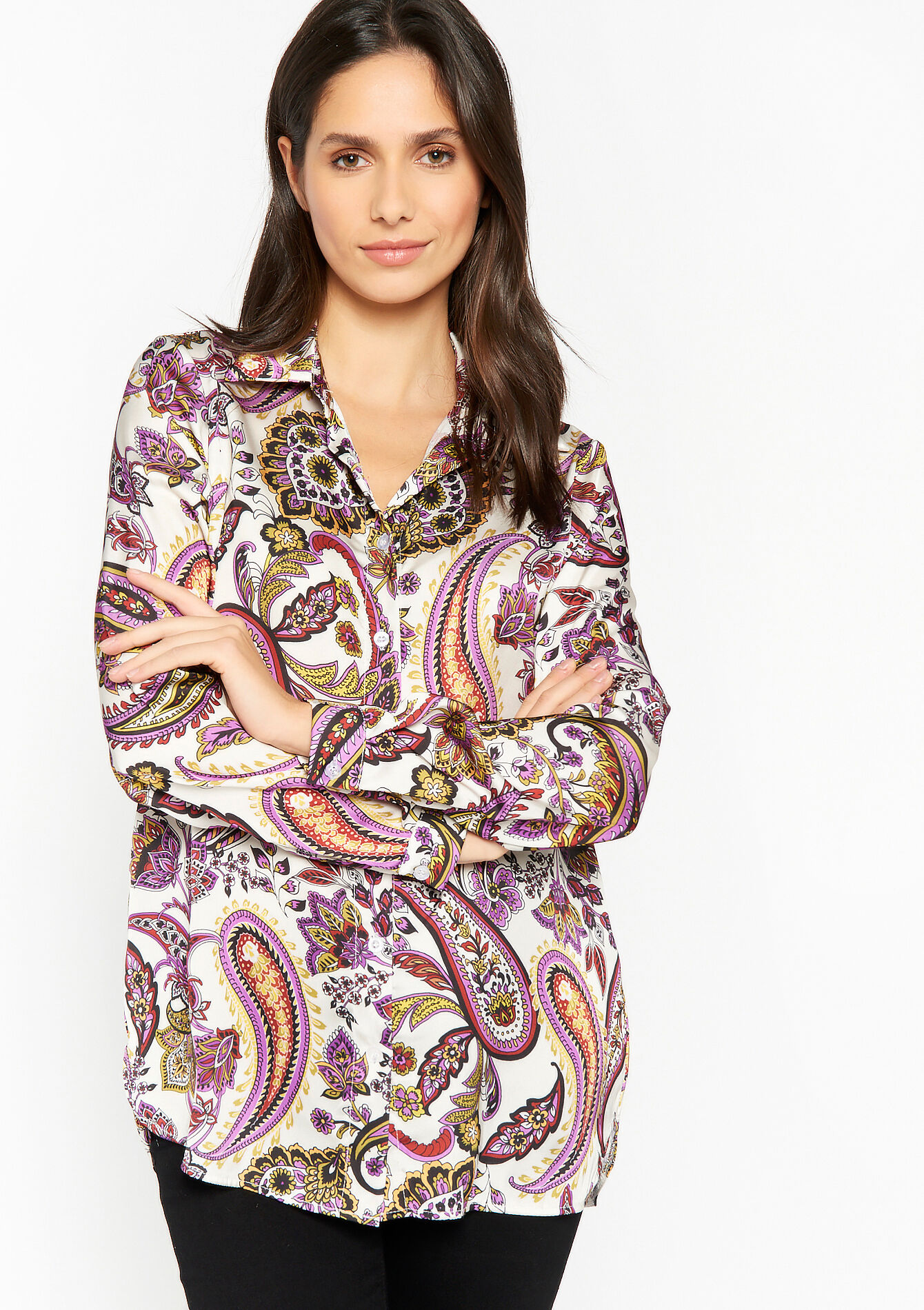 Chemise ample à imprimé Paisley - VIOLINE - 05702104_2576
