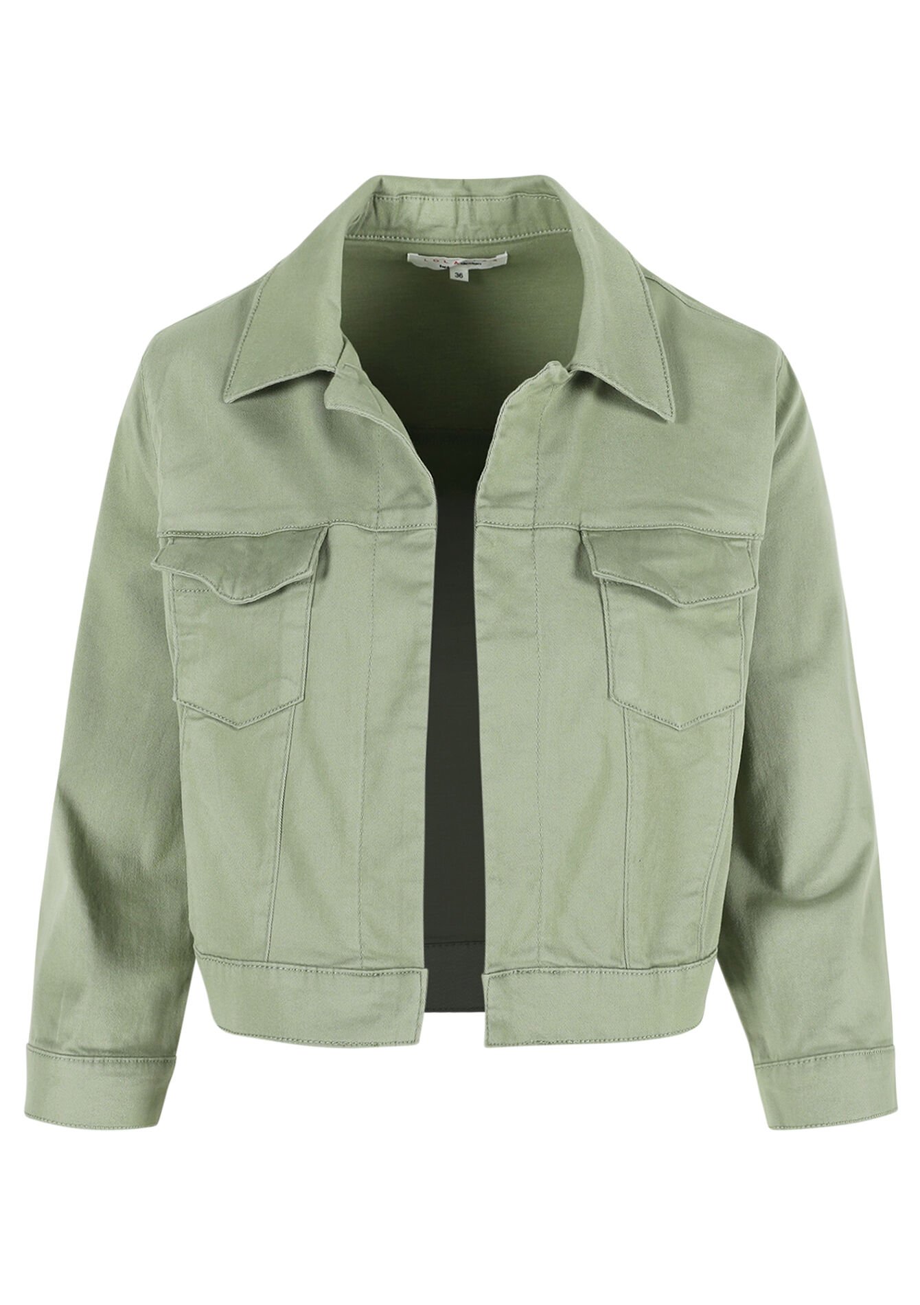 Kort twill jasje, Kort twill jasje - KHAKI FADED - 09100985_4326