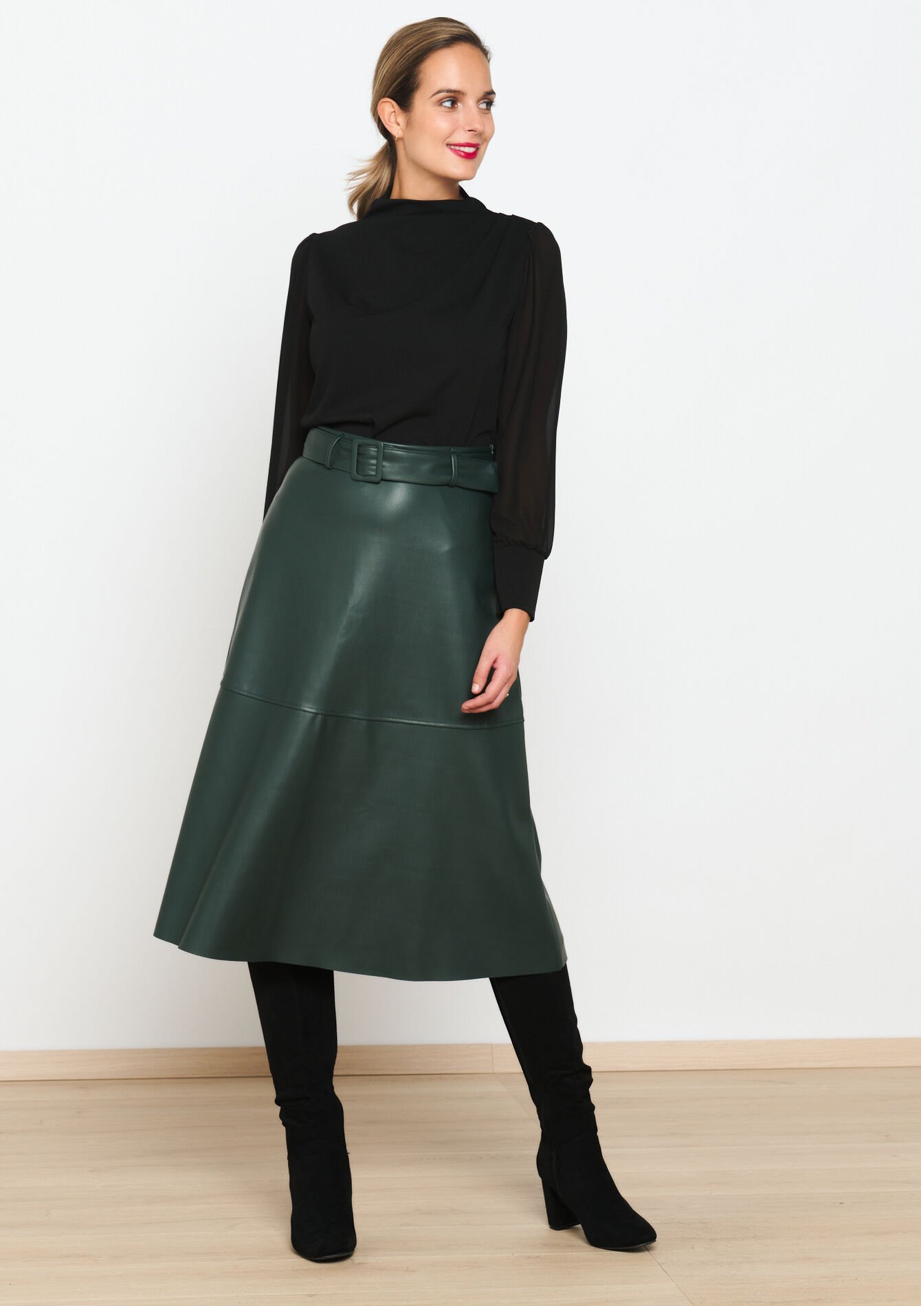 Blouse met lange mouwen, Blouse met lange mouwen - BLACK - 02400285_1119