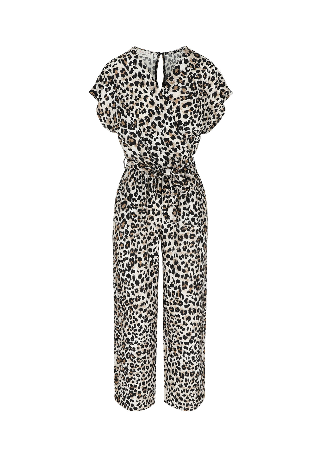 Jumpsuit with leopard print, Jumpsuit with leopard print - LT BEIGE - 06004526_2527