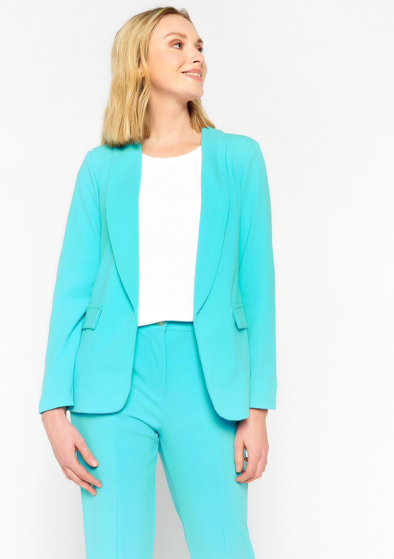 Suiting blazer, Suiting blazer - TURQUOISE - 09100751_1759