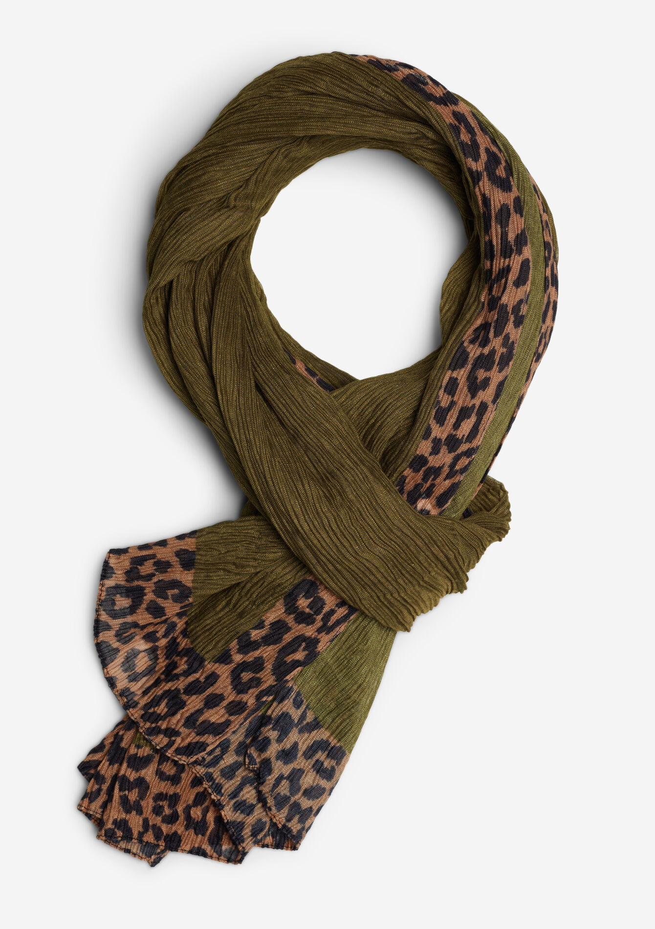 Geplooide sjaal met print, Geplooide sjaal met print, , hi-res