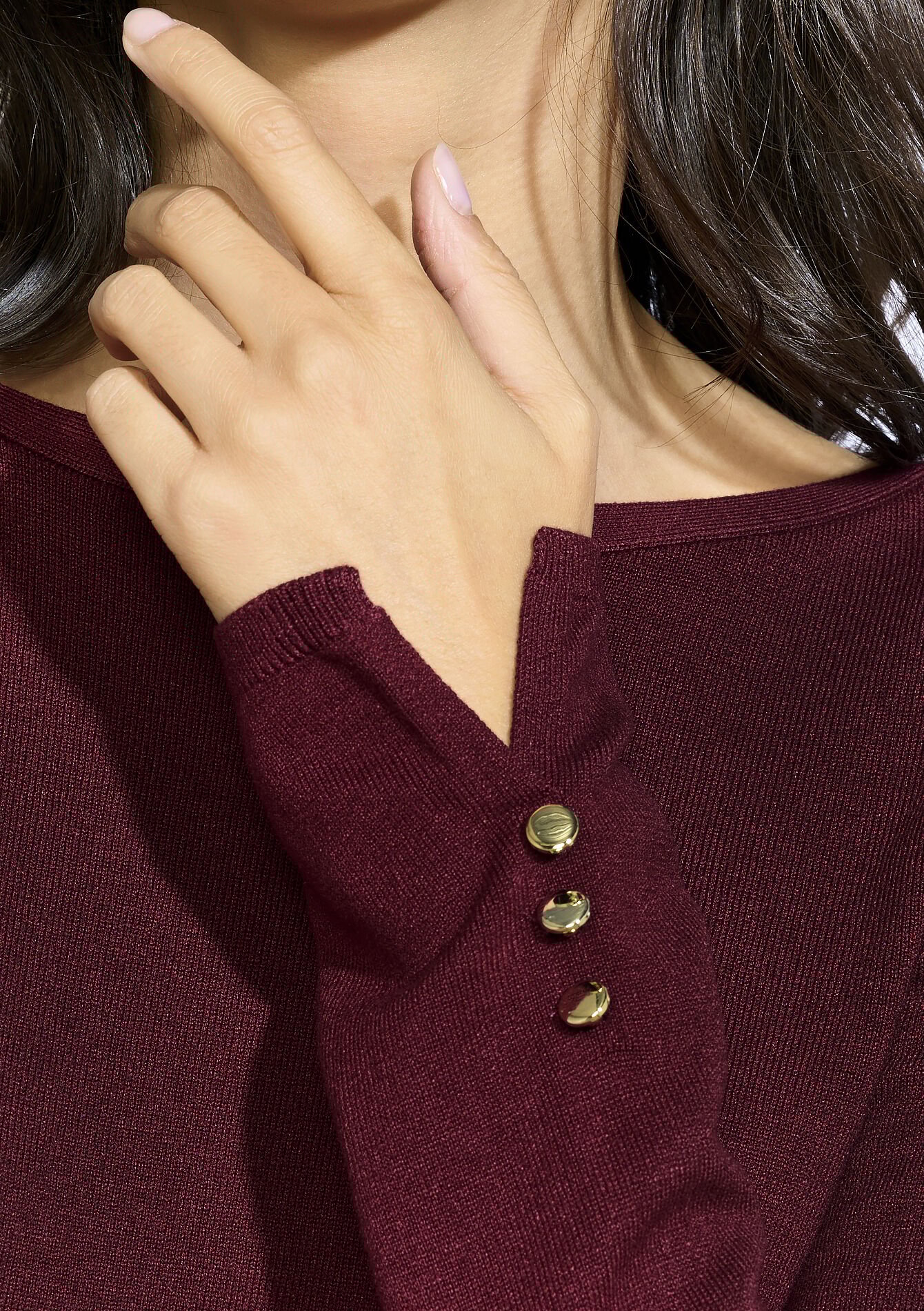 Trui met gouden knopen, Trui met gouden knopen - BORDEAU WINE - 04006871_1467