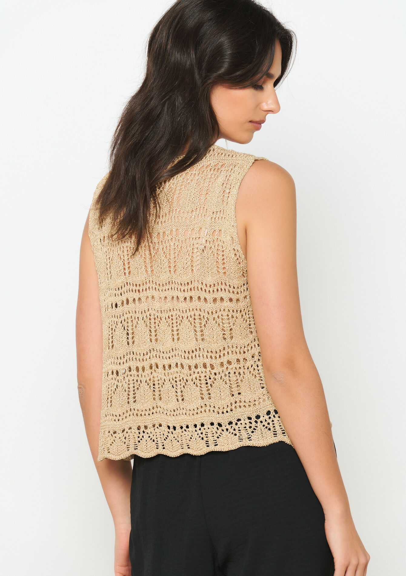 Crochet gilet, Crochet gilet - GOLD - 02200420_1058