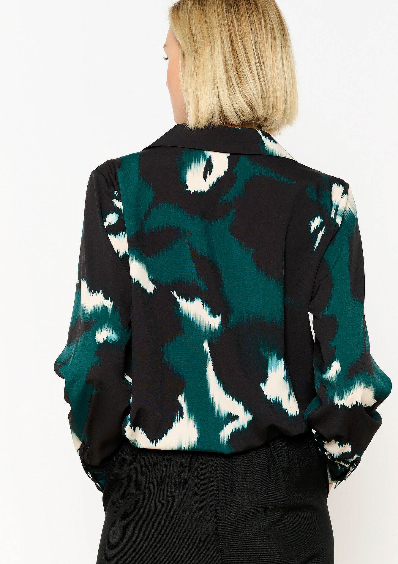 Hemd met blurry print, Hemd met blurry print - BOTTLE GREEN - 05702695_1778