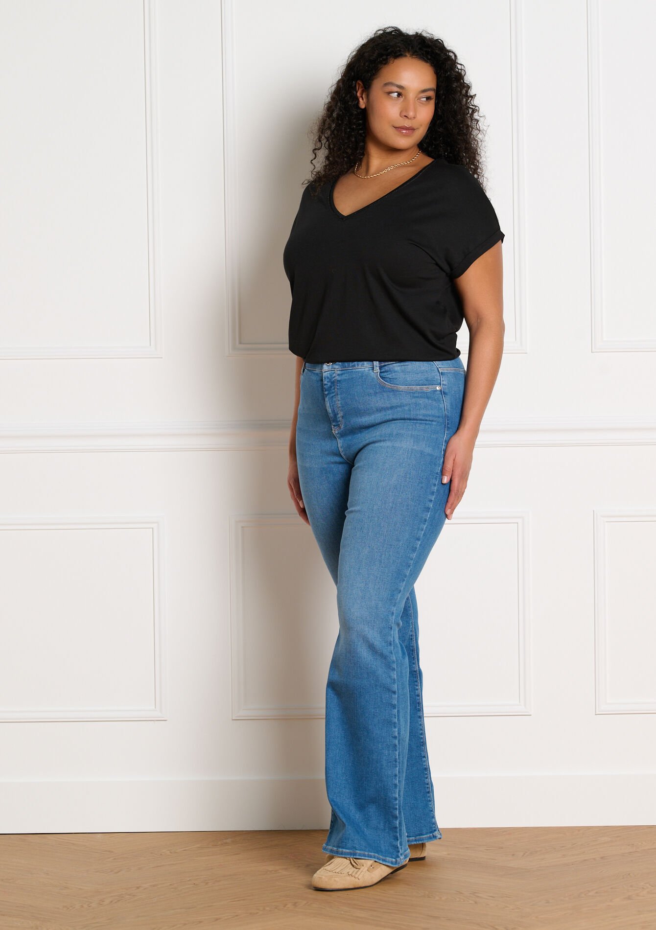 Multiple size bootcut jeans - MEDIUM BLUE - 22000654_0500