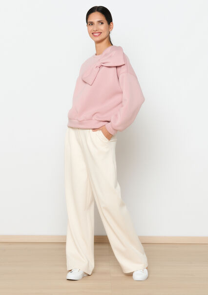 Sweatshirt with large bow - LIGHT PINK - 03001715_1303