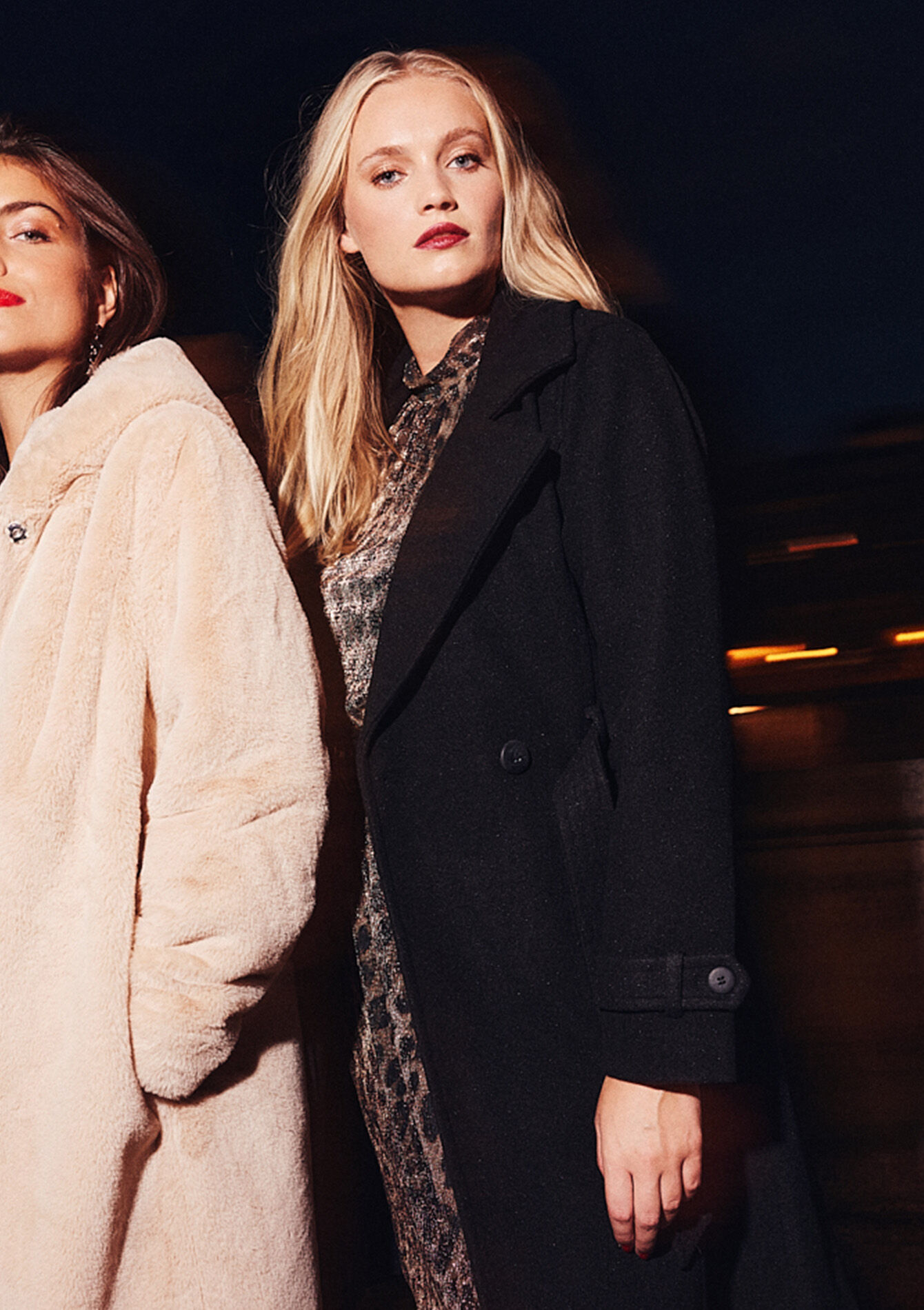 Klassieke jas met riem - BLACK - 23000596_1119