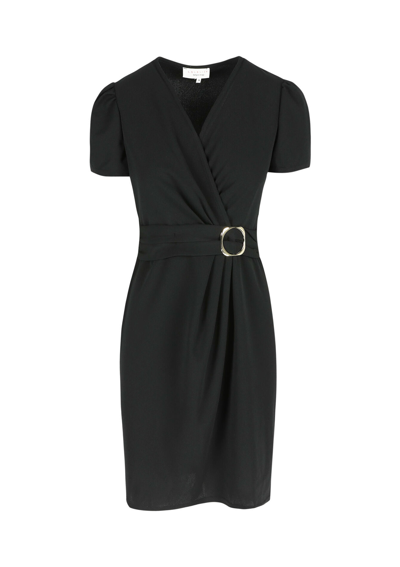 Robe bodycon drapée - BLACK - 08103816_1119