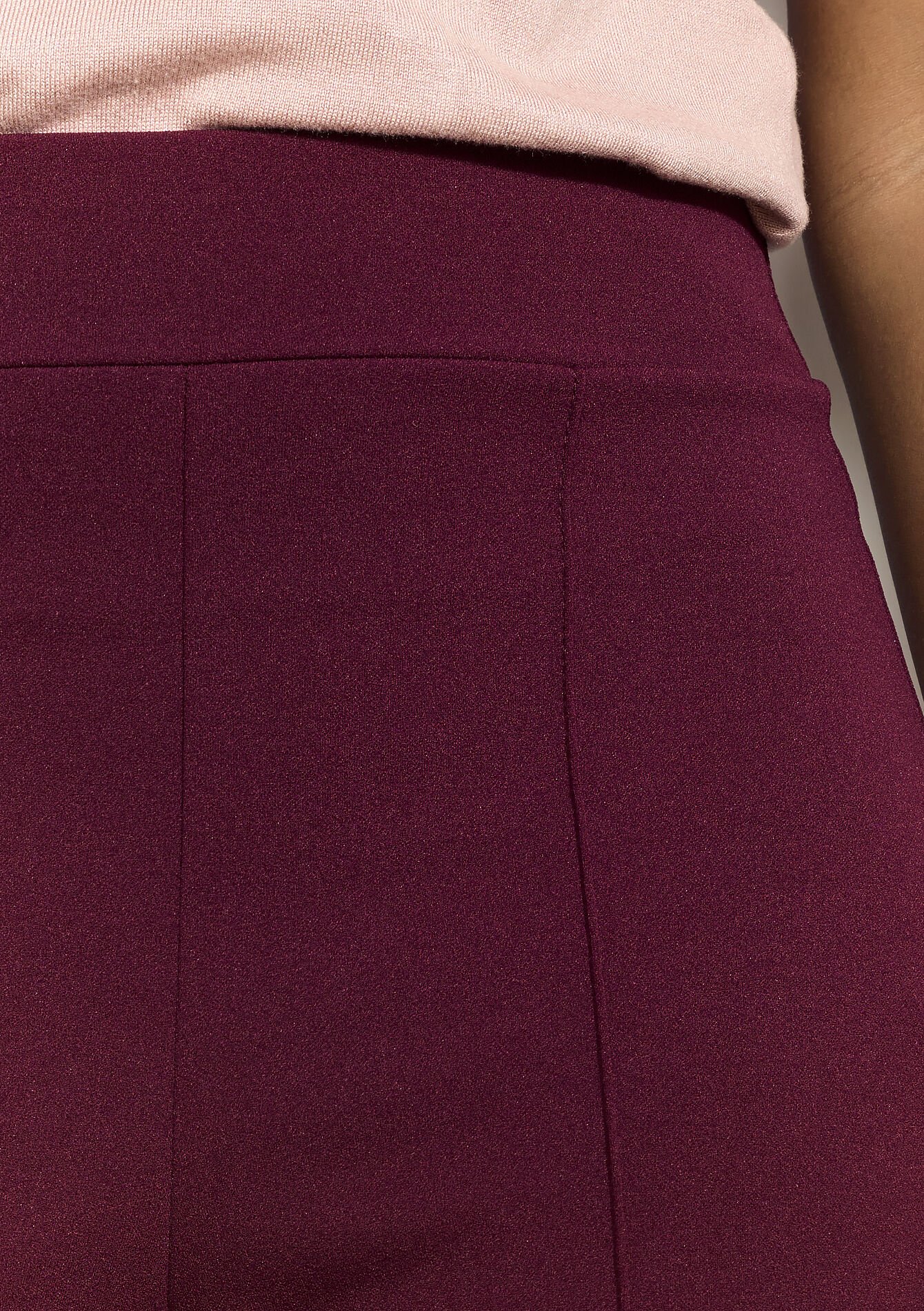 Pantalon fluide taille haute, Pantalon fluide taille haute - BORDEAUX WINE - 06601029_5514