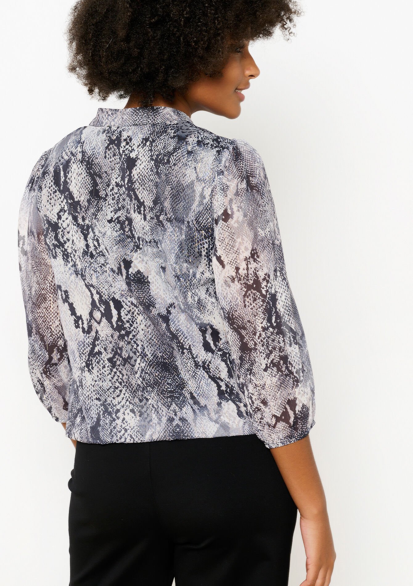 Blouse à imprimé python - LT GREY - 1120052
