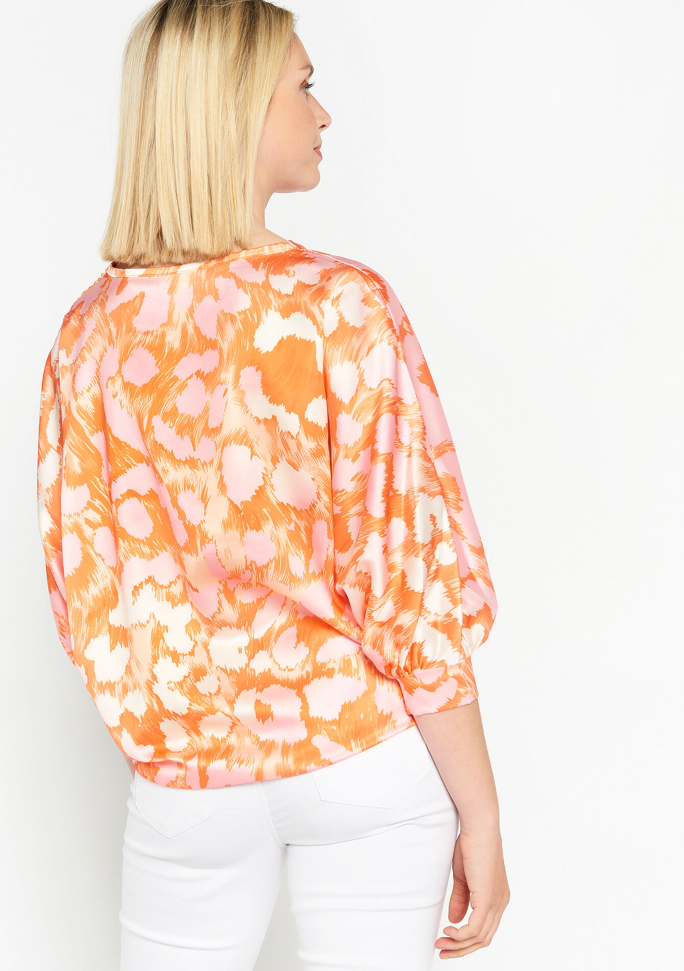 Blouse met vleermuismouwen, Blouse met vleermuismouwen - CORAL BRIGHT - 05702268_2007