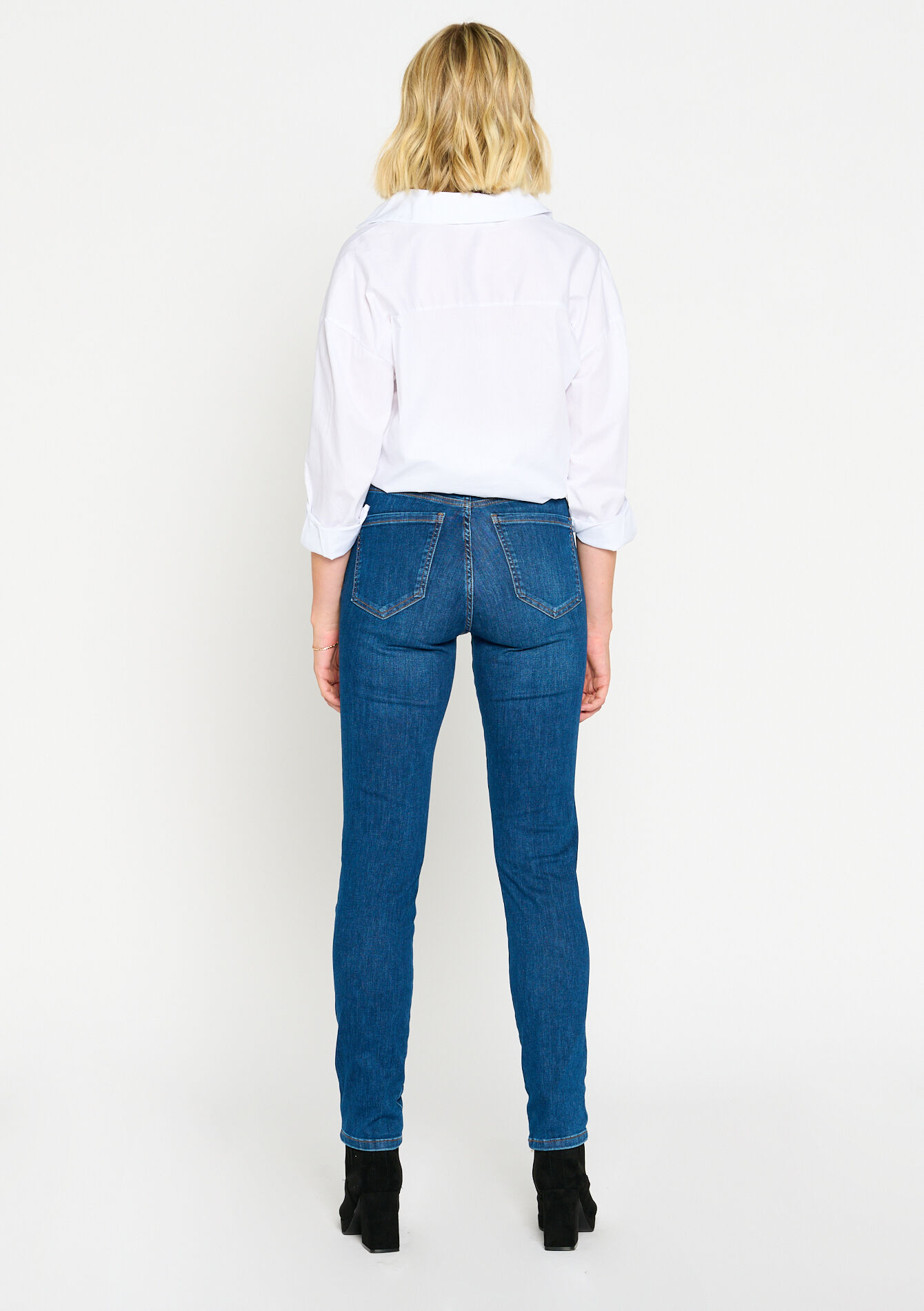 Pantalon slim multitaille, Pantalon slim multitaille - DARK BLUE - 22000393_0501