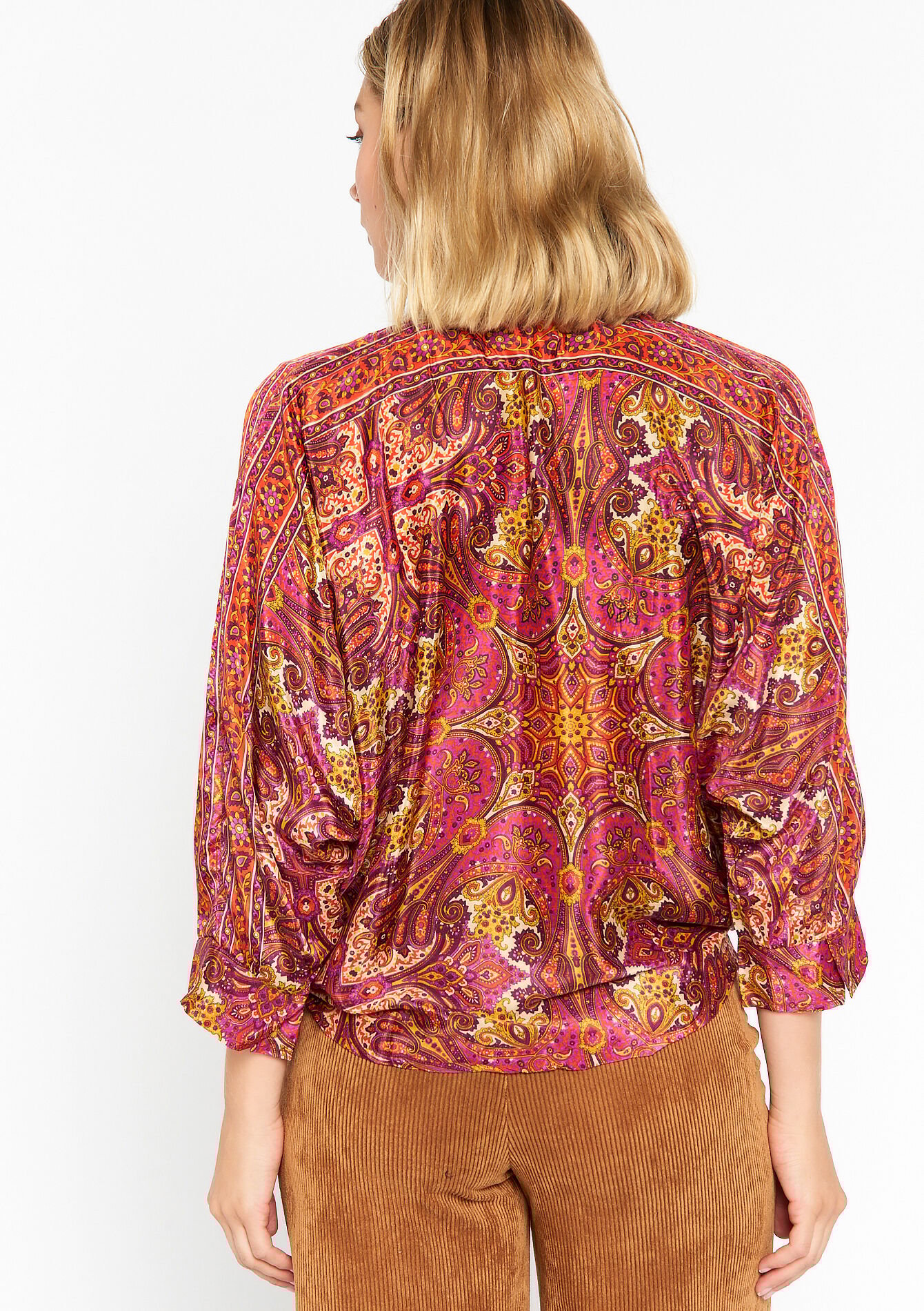 Blouse à imprimé Paisley, Blouse à imprimé Paisley - CORAL PINK - 05702253_1968