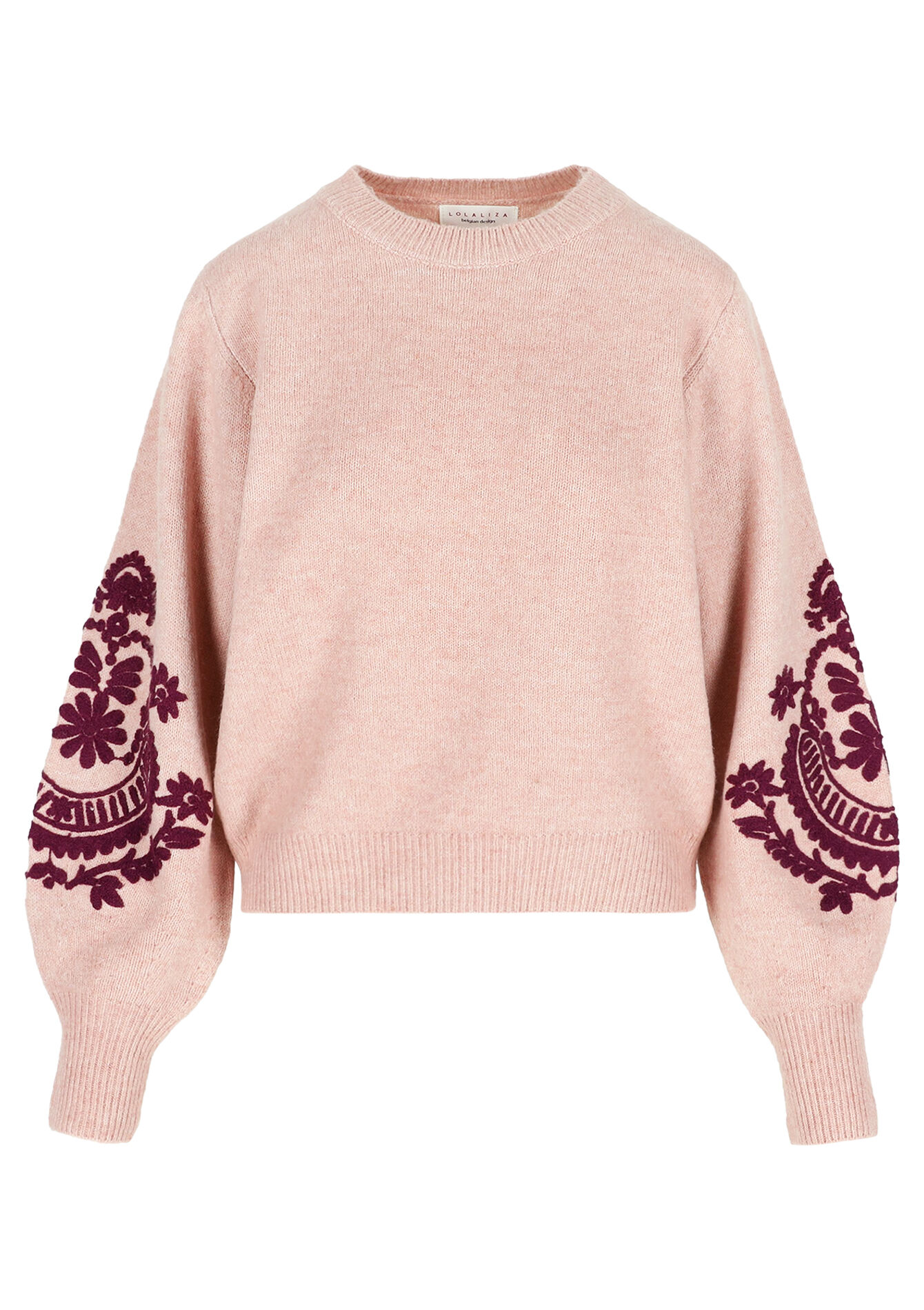 Gebreide trui met borduursel, Gebreide trui met borduursel - NUDE LOTUS - 04007036_4118