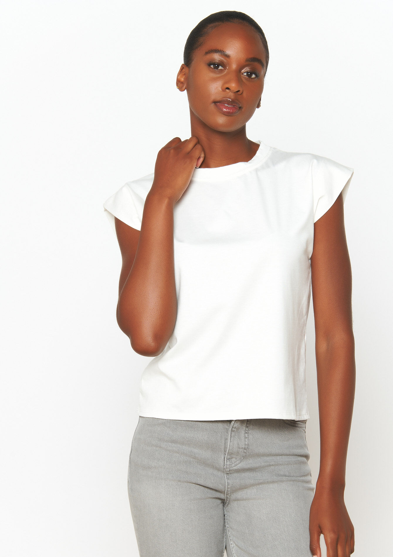 Short-sleeved T-shirt, Short-sleeved T-shirt - OPTICAL WHITE - 02200458_1019