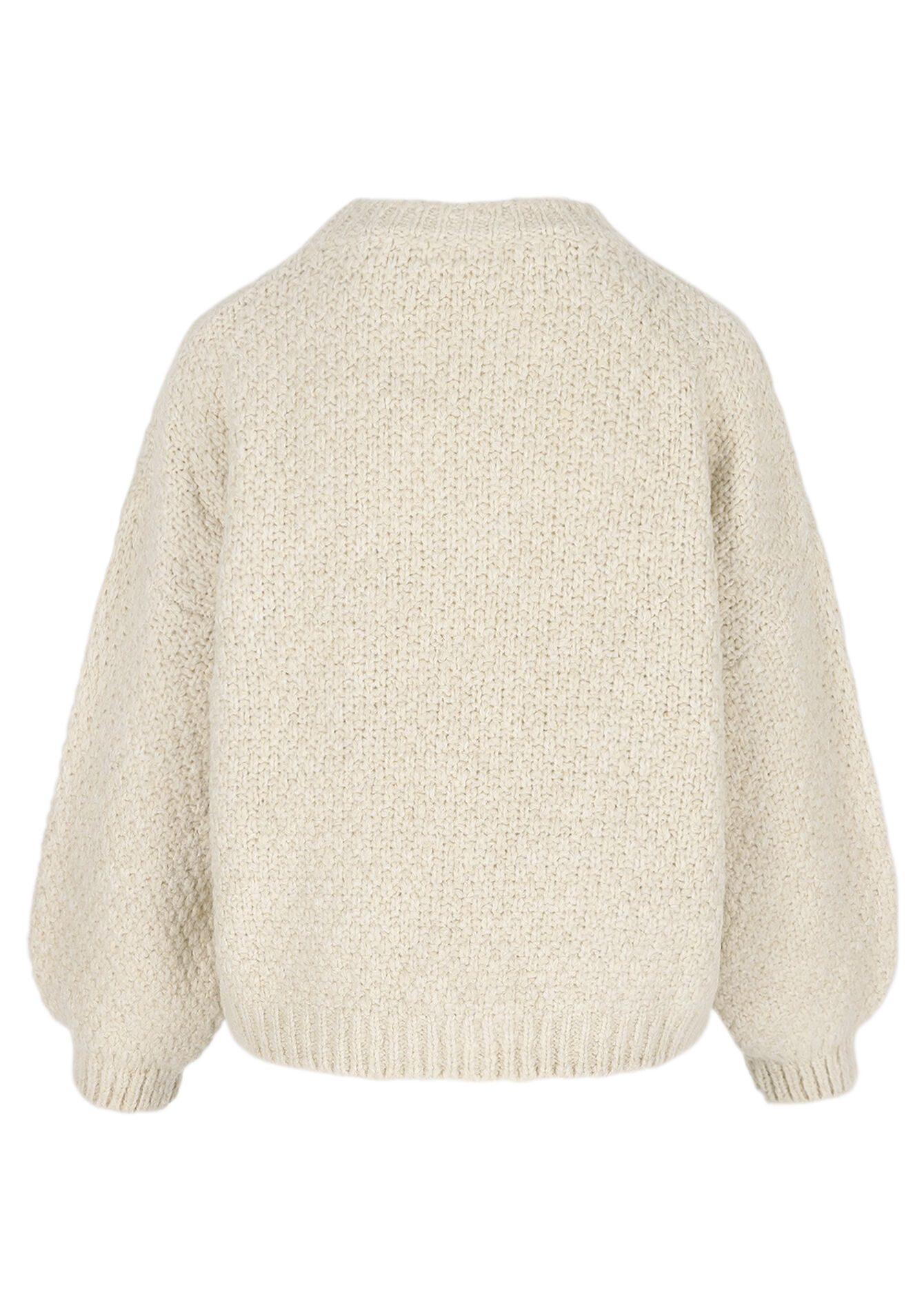 Dikke kabeltrui met col - VANILLA WHITE - 04007127