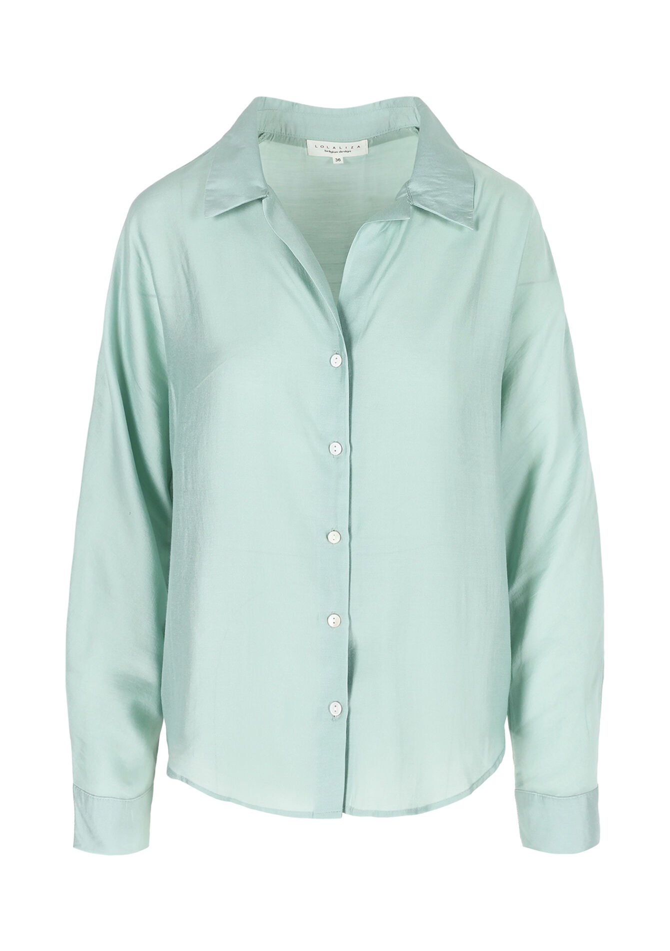 Zijdezachte flowy blouse, Zijdezachte flowy blouse - MINT GREEN - 05702732_1723