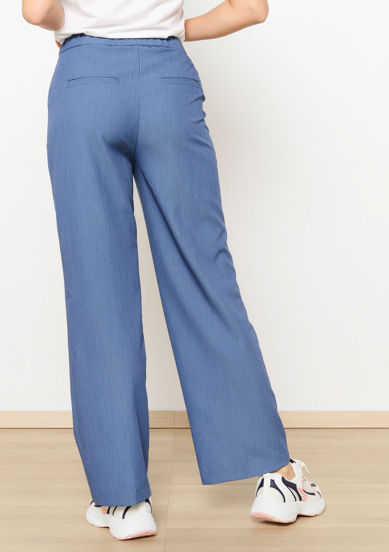 Kostuumbroek met denim look, Kostuumbroek met denim look - BLUE DENIM - 06100698_1638