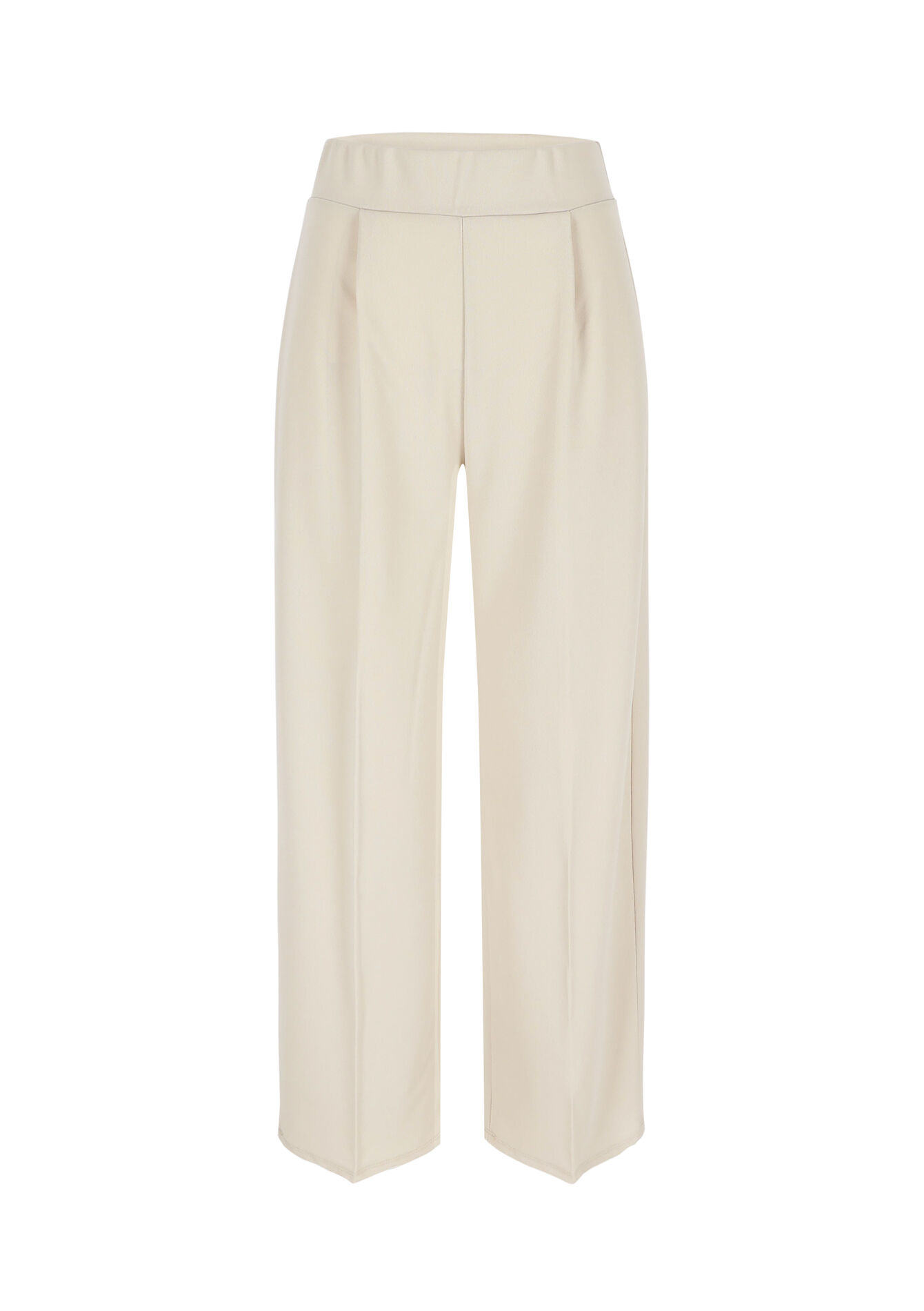 Losse broek met bandplooi, Losse broek met bandplooi - LT BEIGE - 06600945_2527