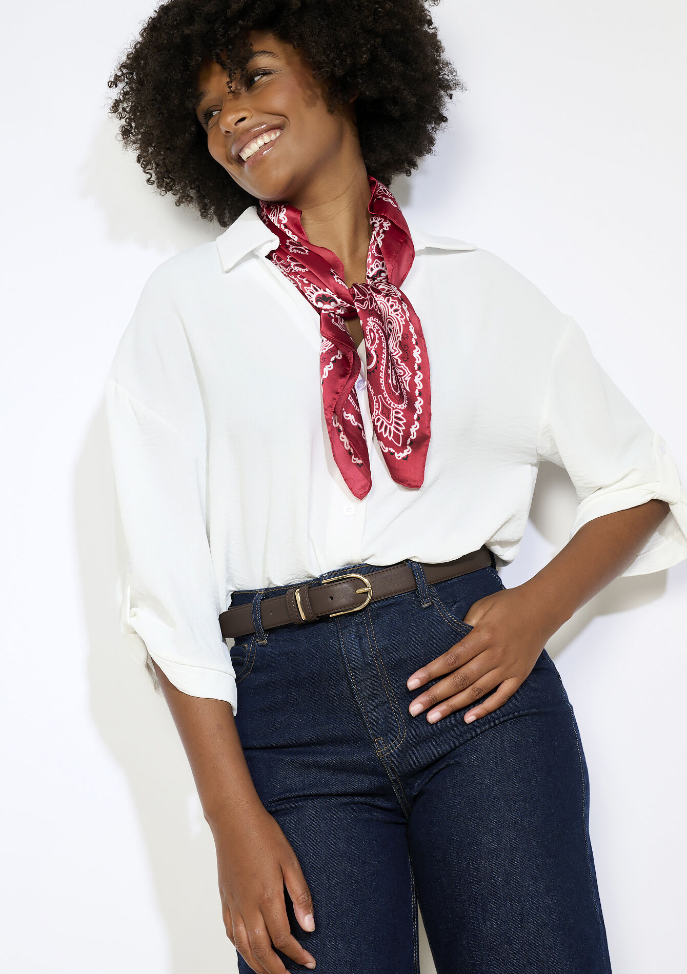 Ceinture en similicuir, Ceinture en similicuir - BROWN CINNAMON - 14001897_3719