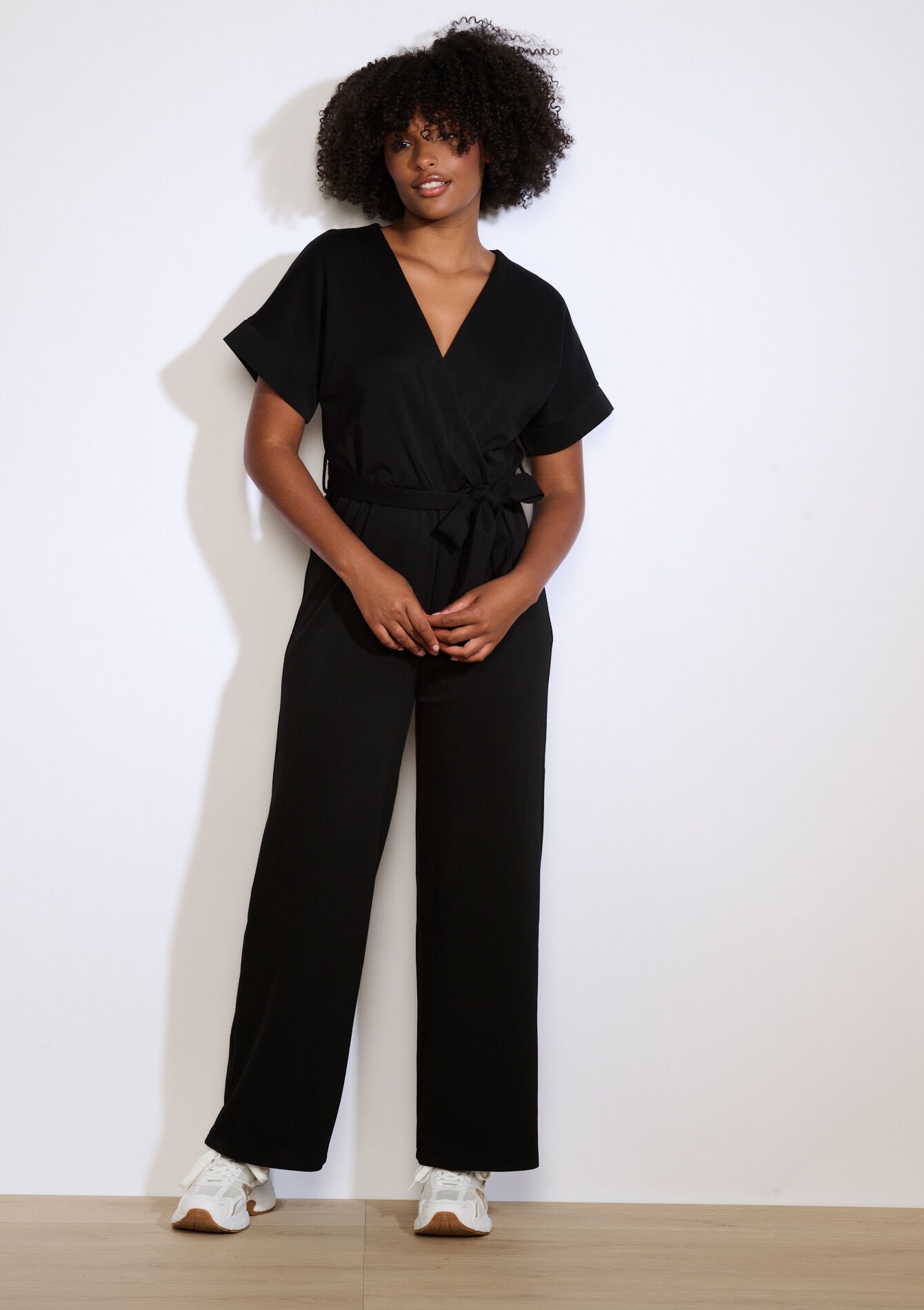 Overslag jumpsuit - BLACK - 06004651_1119