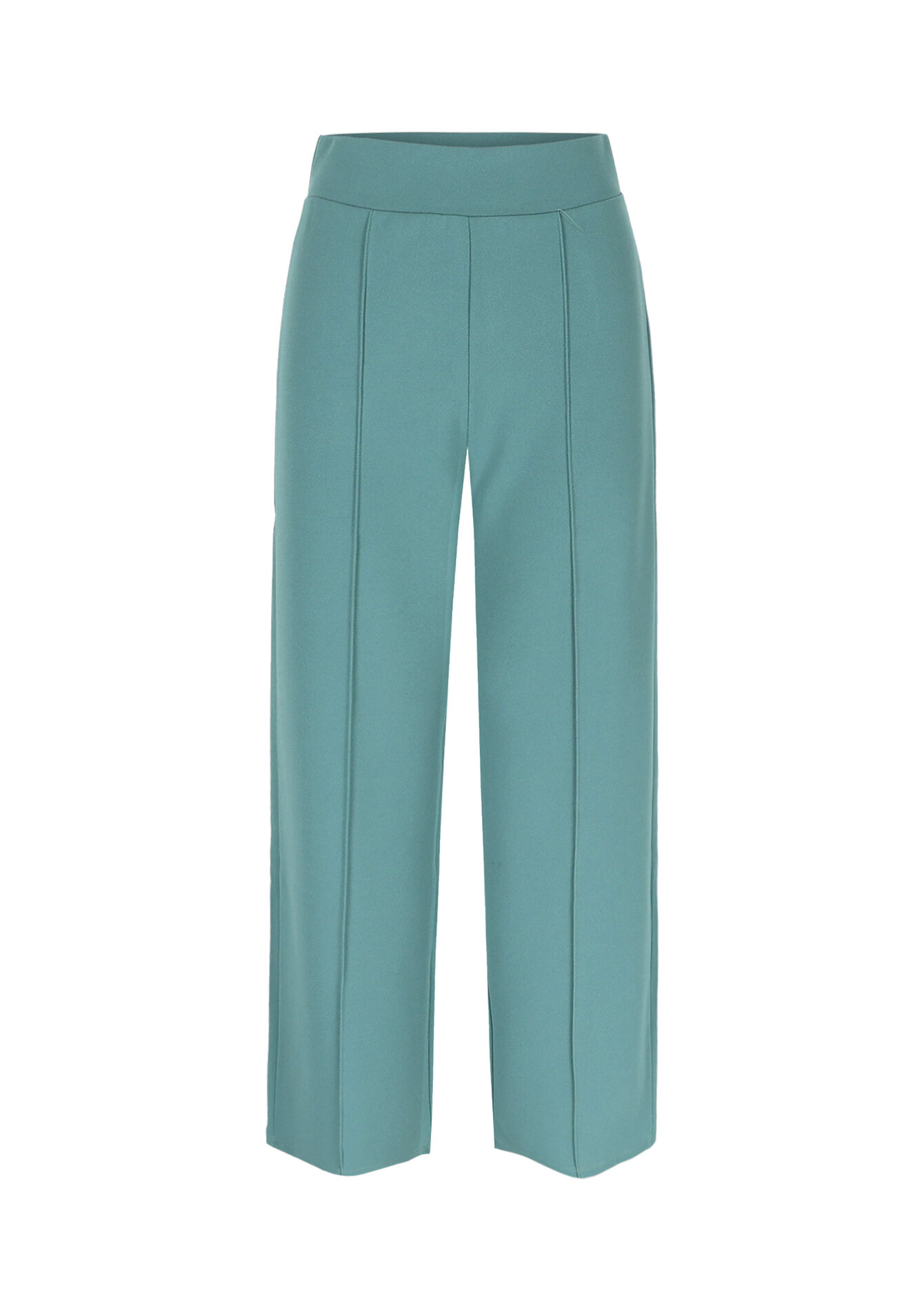 Soepele hoge taille broek, Soepele hoge taille broek - MINT GREEN - 06600947_1723