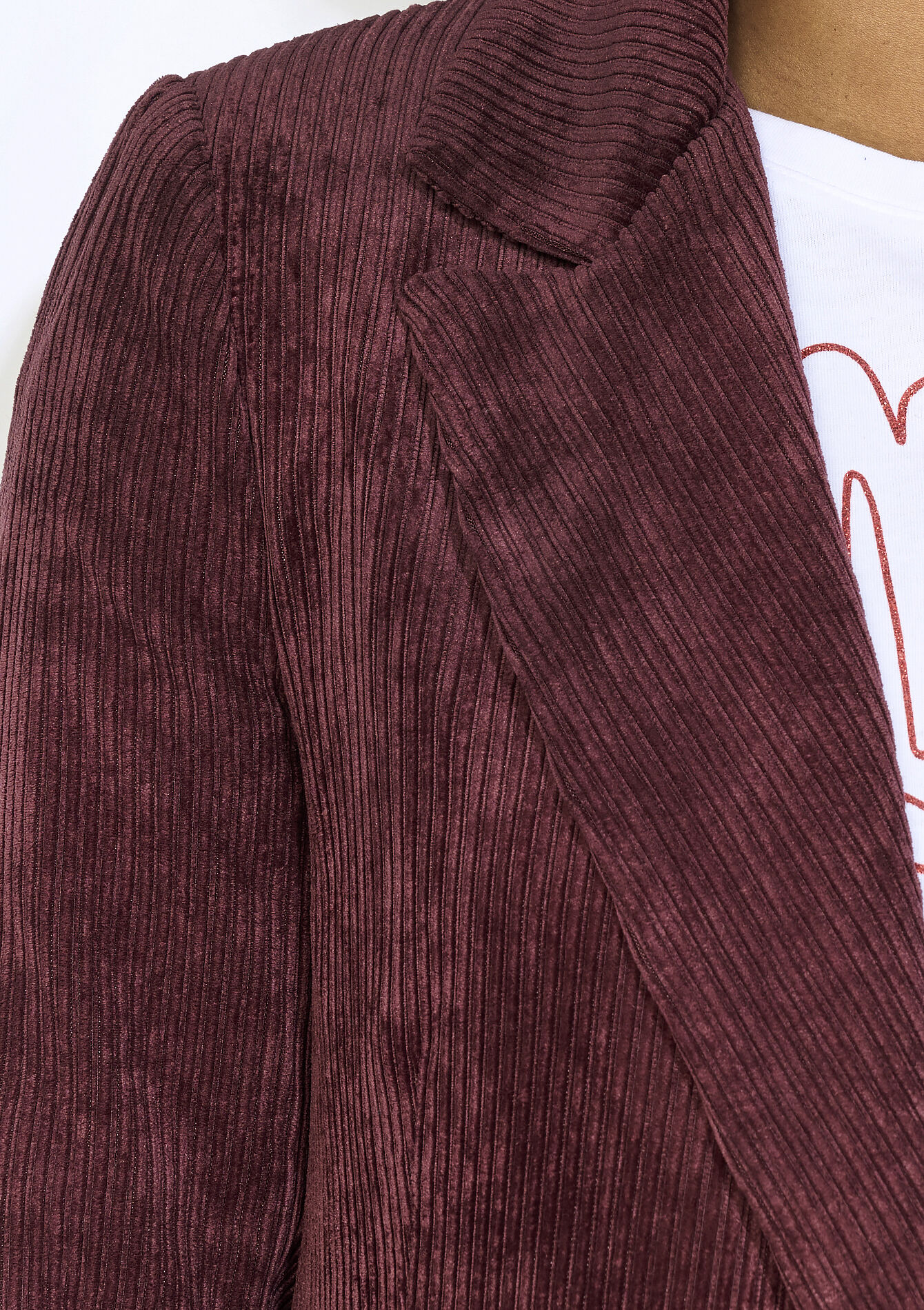 Getailleerde corduroy blazer, Getailleerde corduroy blazer - AUBERGINE - 09101112_1537