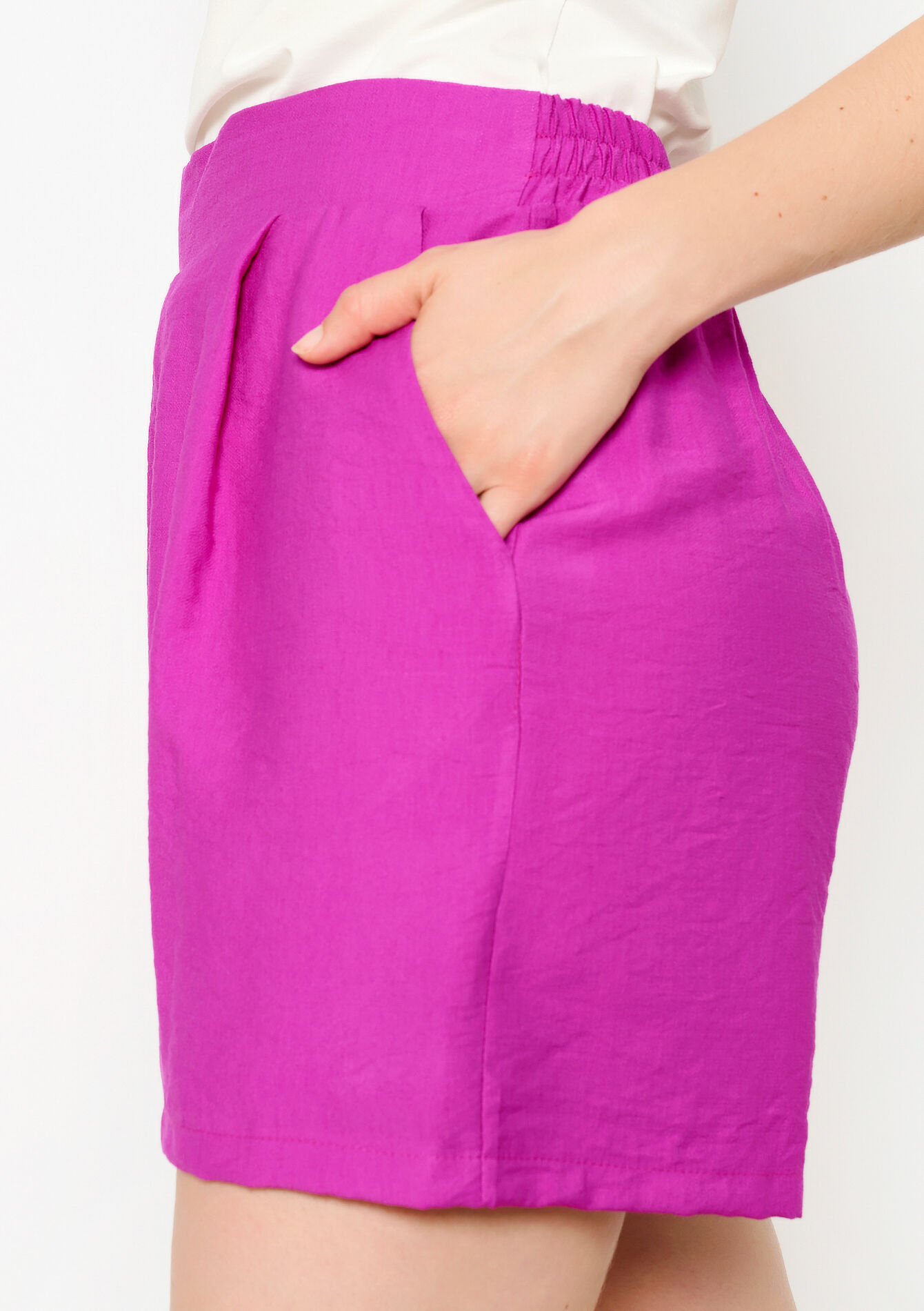 Short met linnen look, Short met linnen look - VIOLINE - 06100630_2576