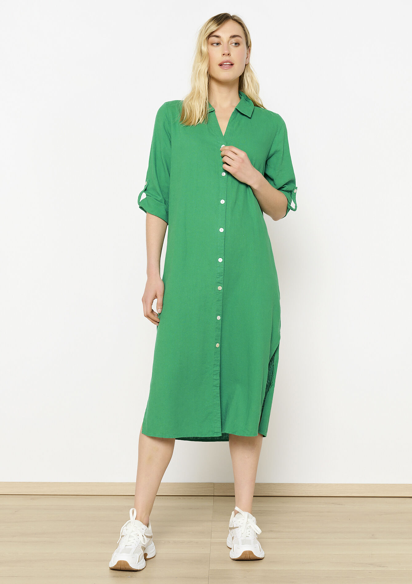 Overhemdjurk met knopen - GREEN APPLE - 08103882