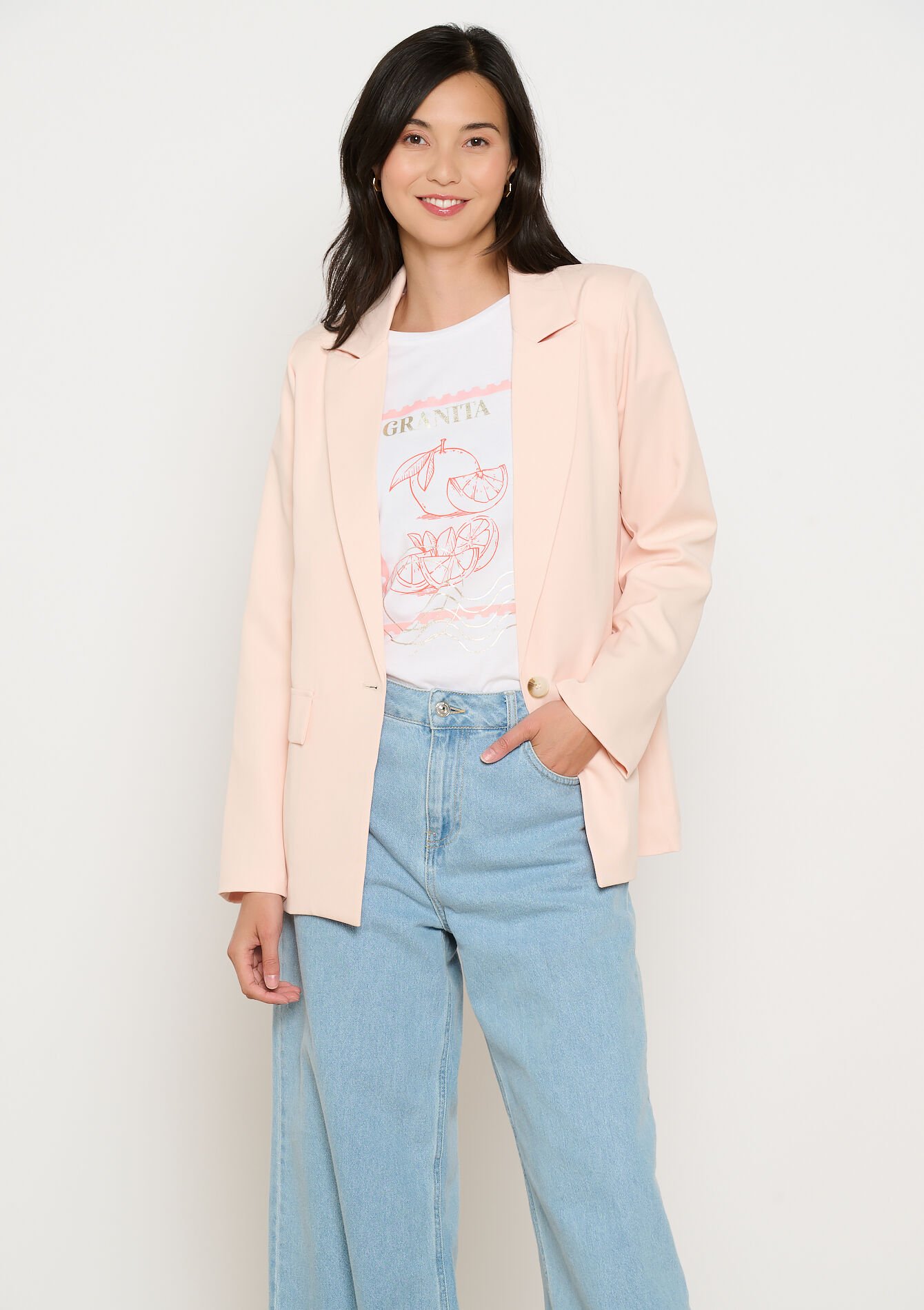 Getailleerde blazer, Getailleerde blazer - LIGHT PINK - 09101051_1303