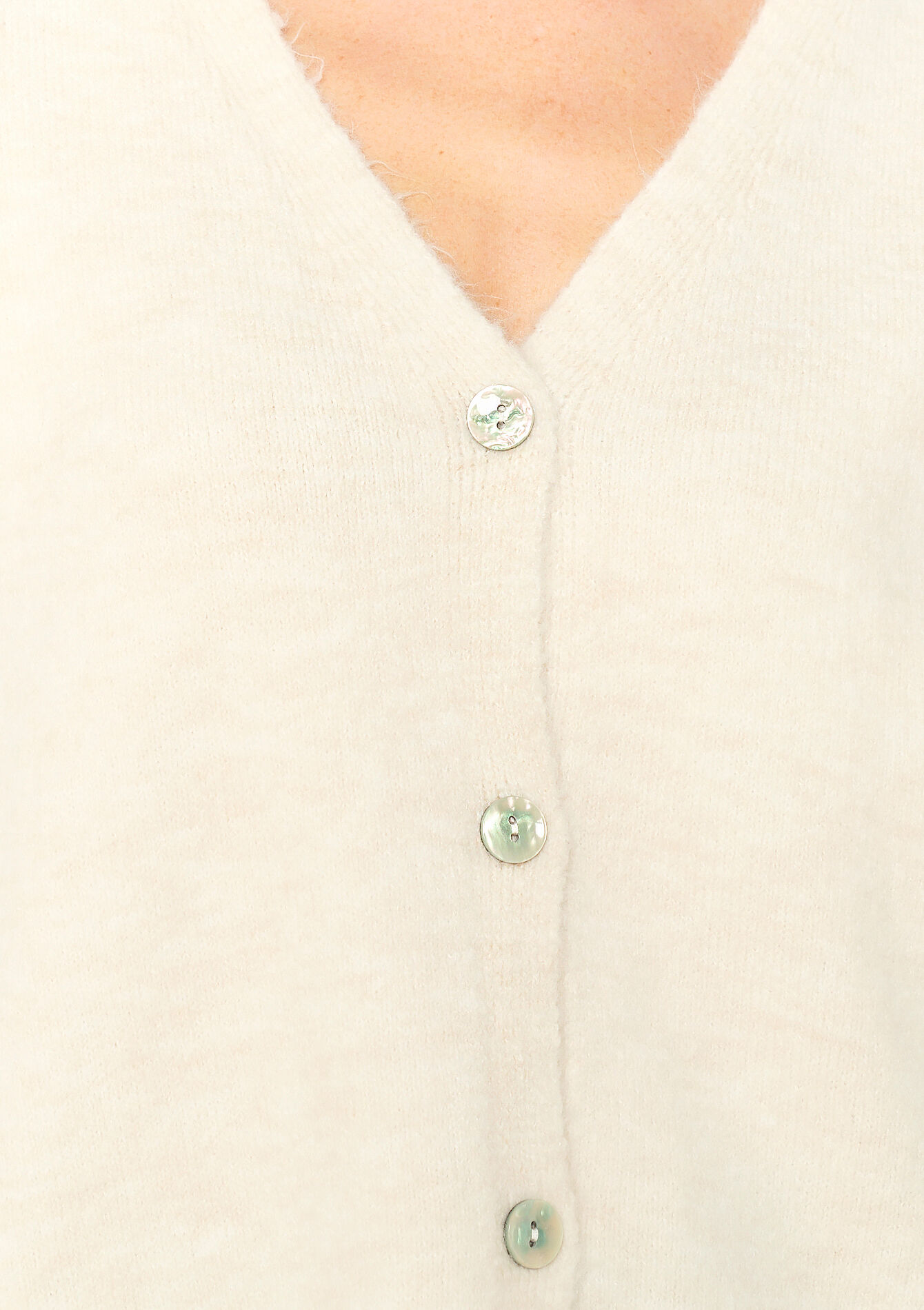 V-neck cardigan - VANILLA WHITE - 1119162