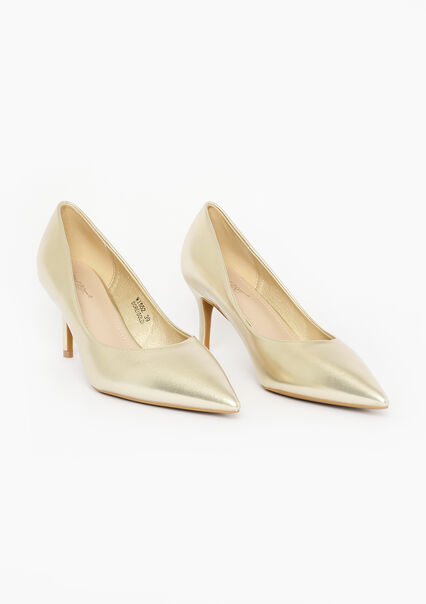 Pumps in imitation leather - GOLD - 13000734_1058