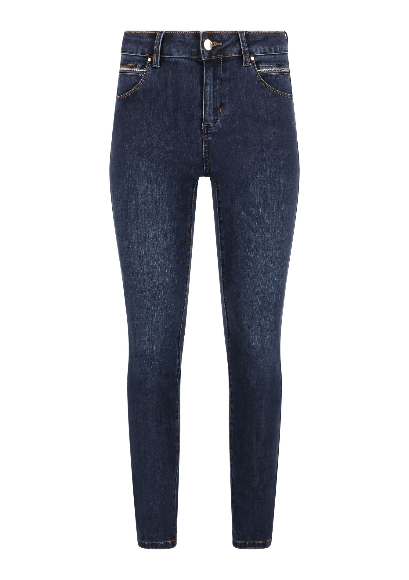 Slim fit jeans met push-upeffect, Slim fit jeans met push-upeffect - DARK BLUE - 22000470_0501