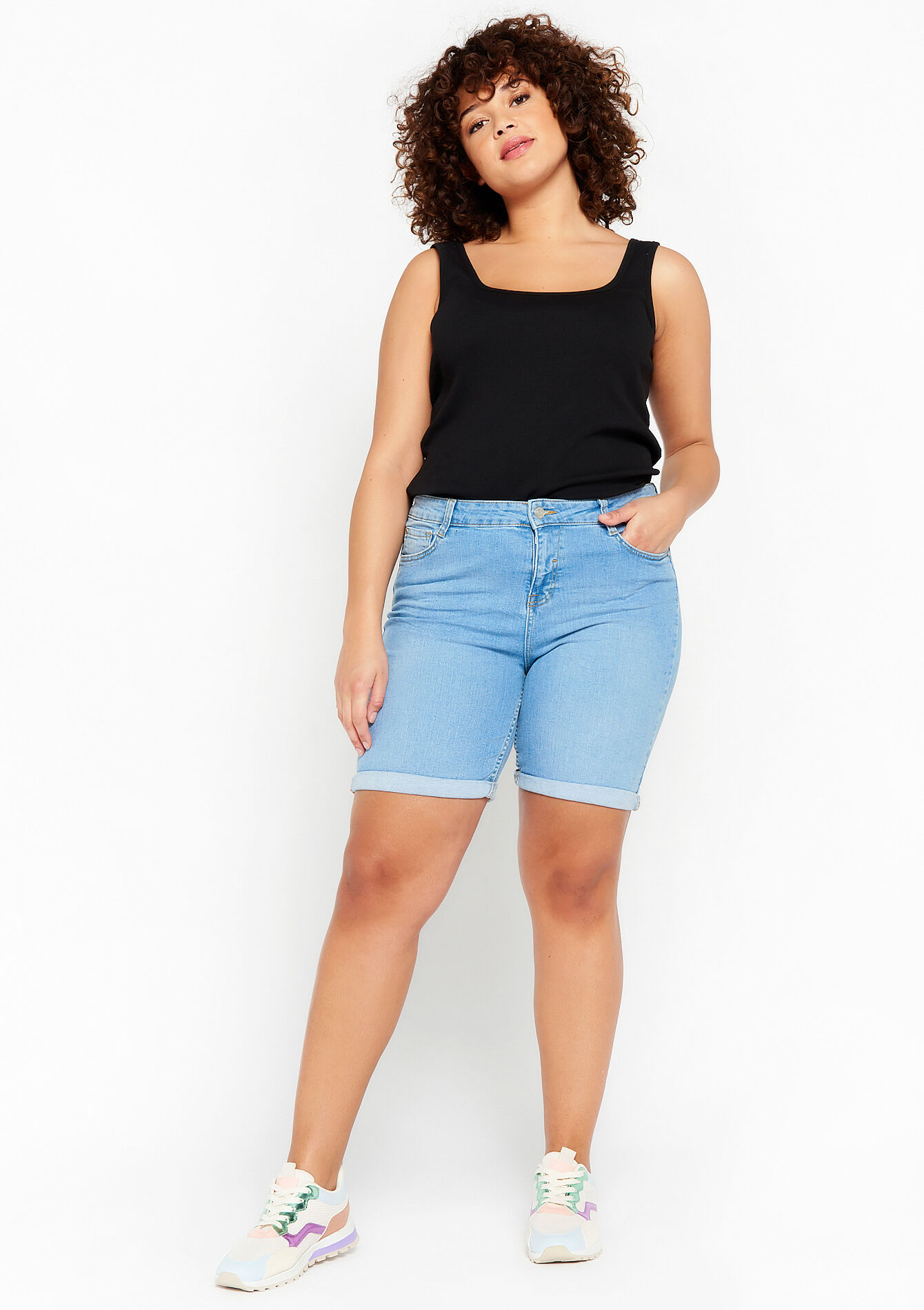 Long shorts - BLUE BLEACHED - 22000410_0502