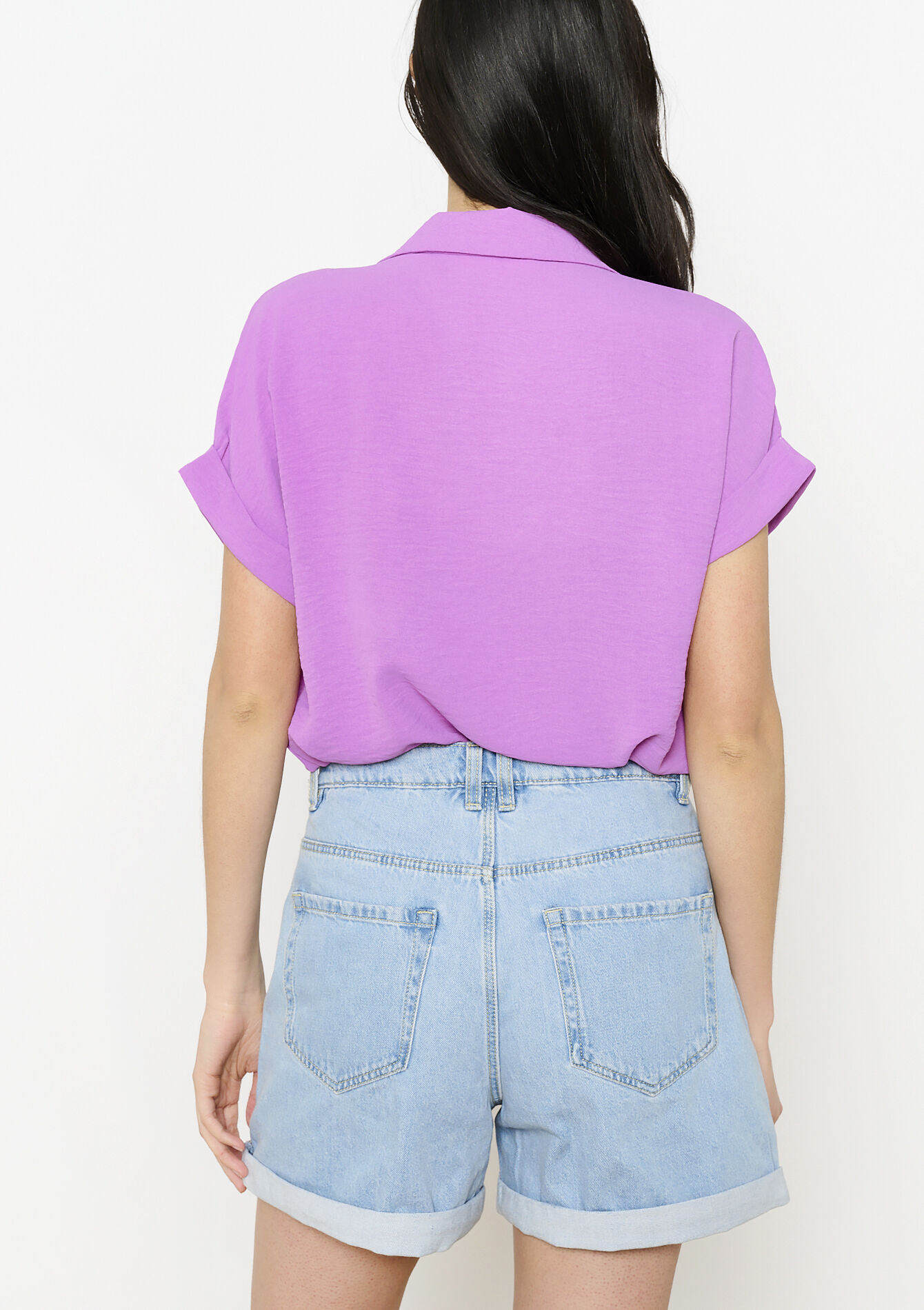 Blouse met polokraag - PURPLE BLUSH - 05702739_2577