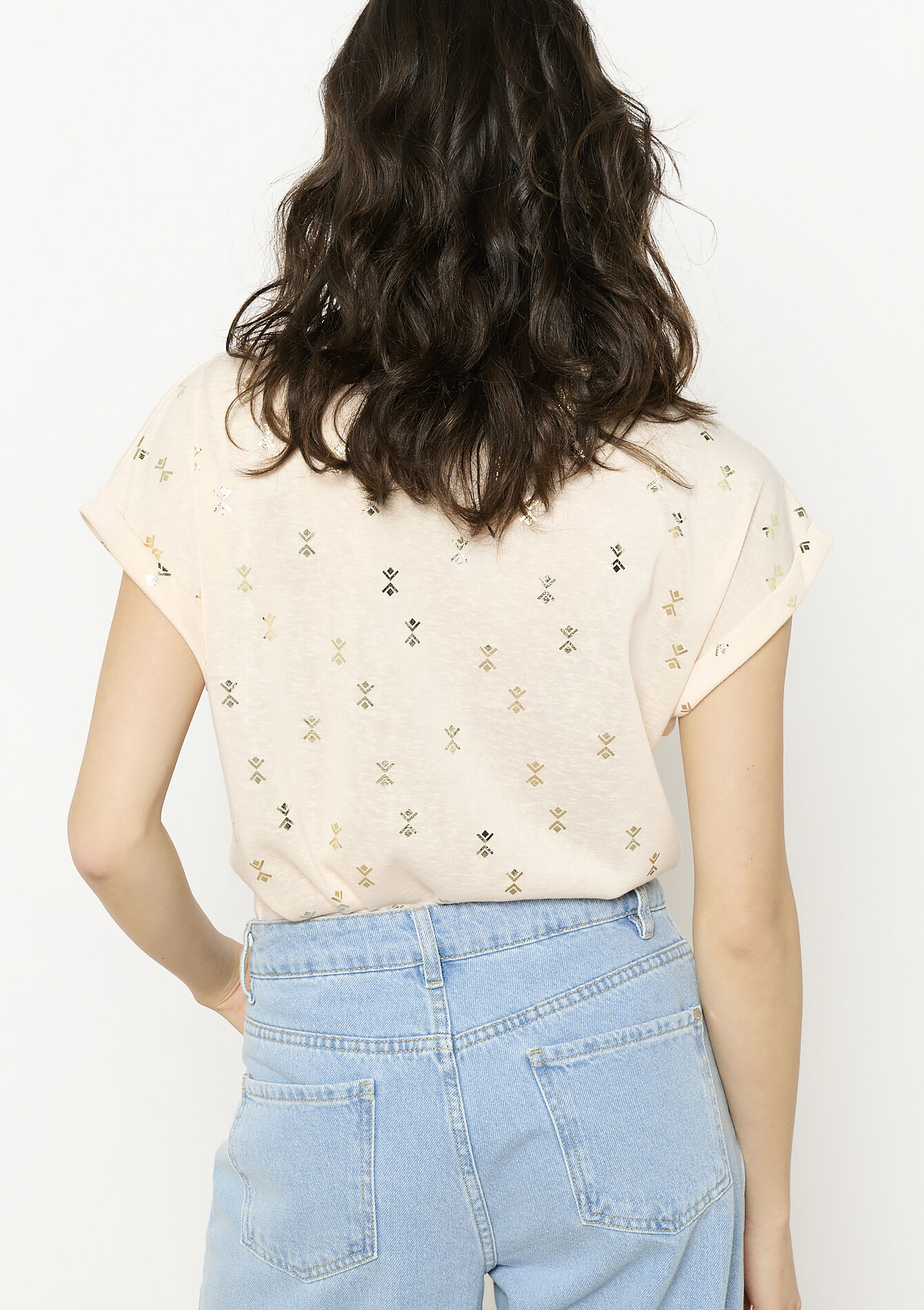 T-shirt imprimé fluide, T-shirt imprimé fluide - NUDE LOTUS - 02301706_4118