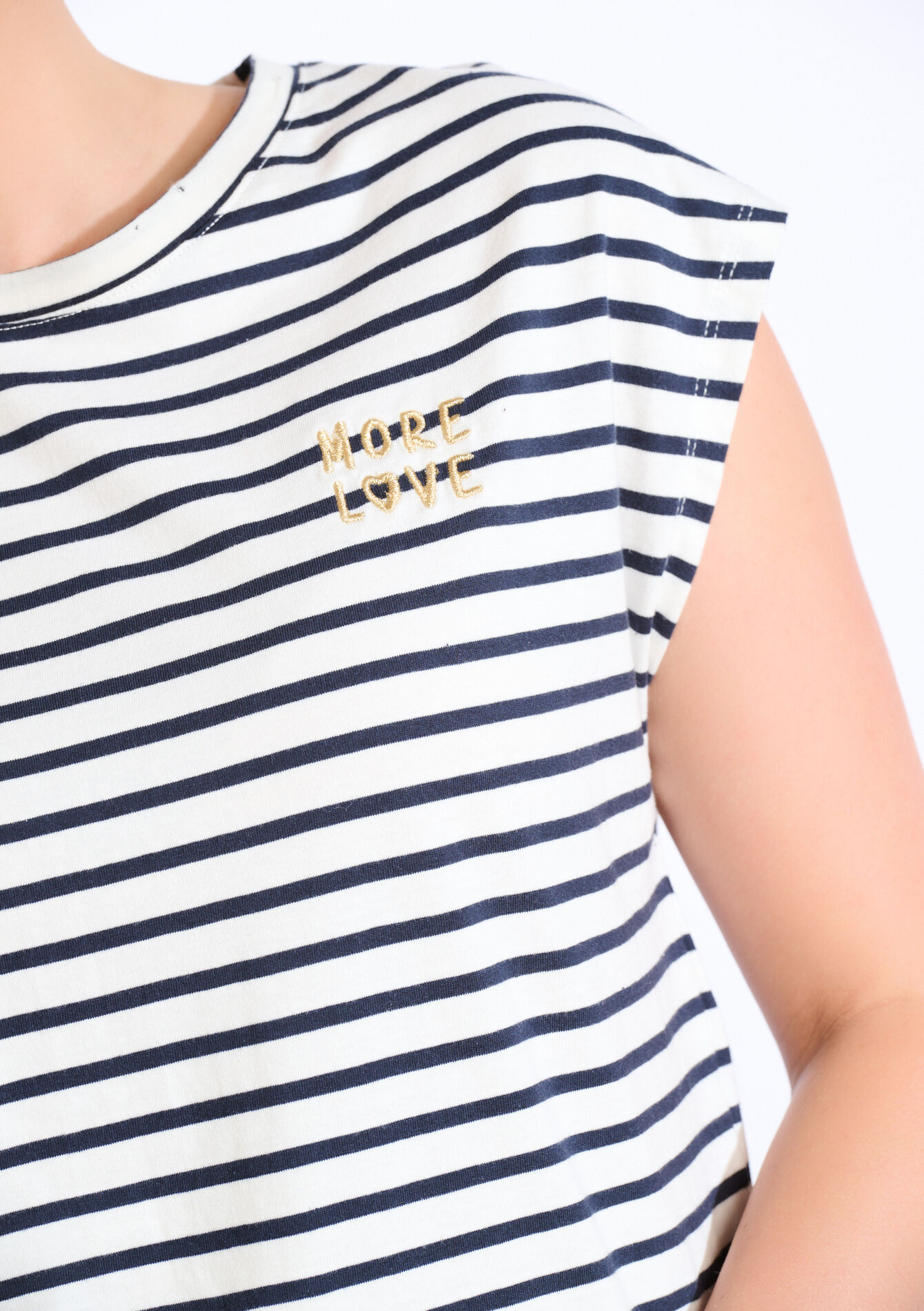 T-shirt à message brodé, T-shirt à message brodé - OPTICAL WHITE - 02301739_1019