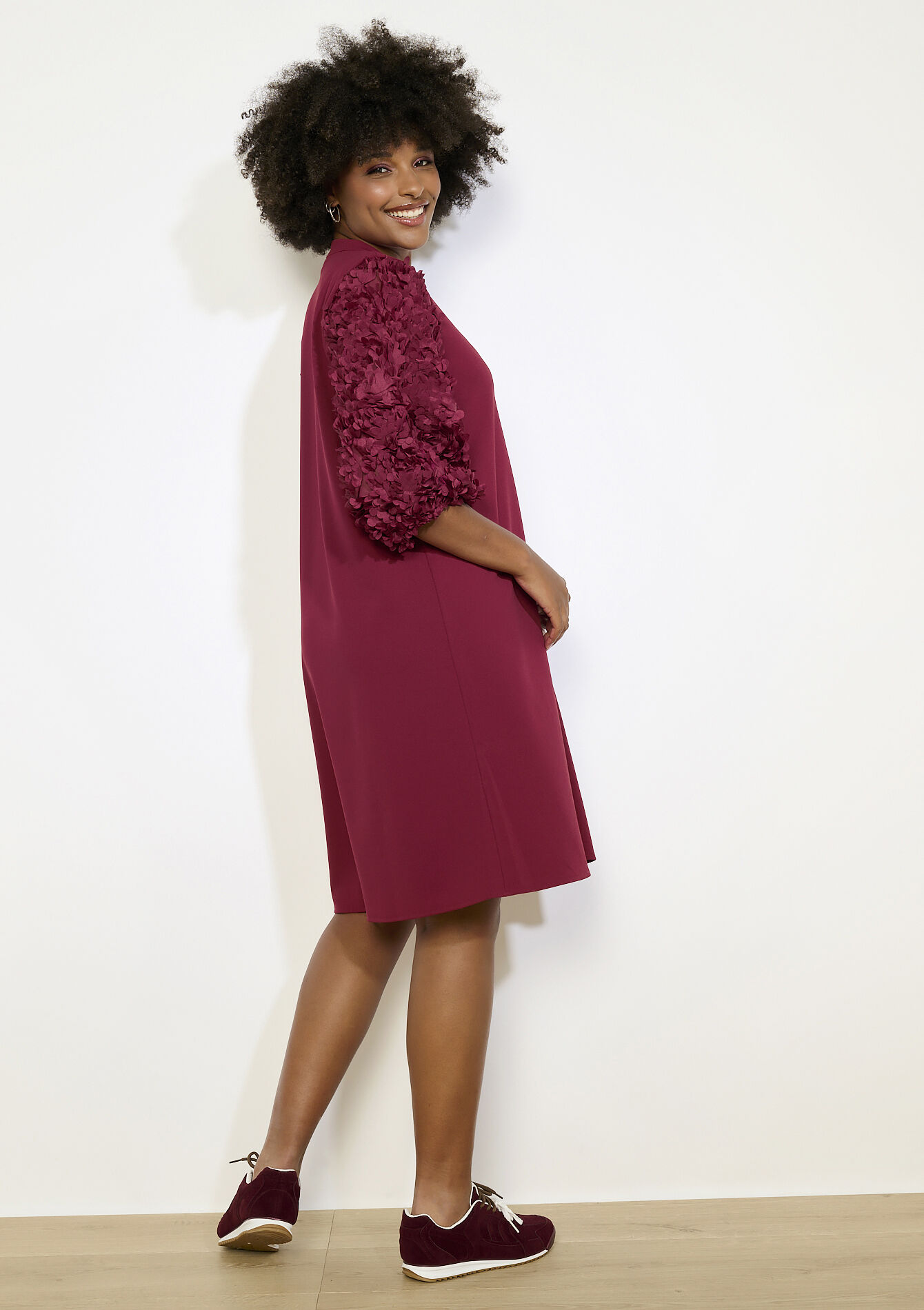 Robe manches texturées, Robe manches texturées - BORDEAUX WINE - 08104312_5514