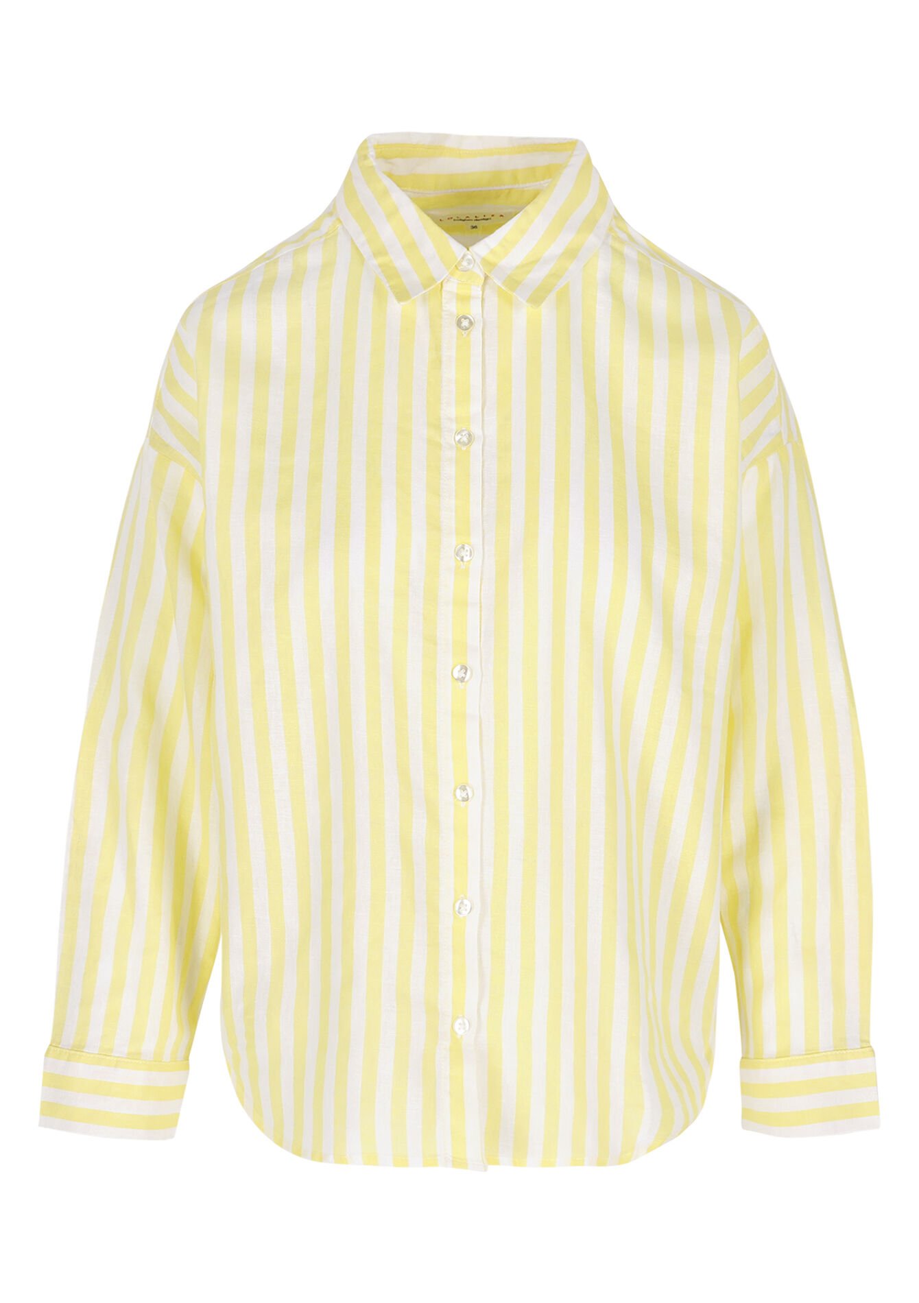 Los vallend gestreept hemd, Los vallend gestreept hemd - YELLOW PASTEL - 05702968_5004